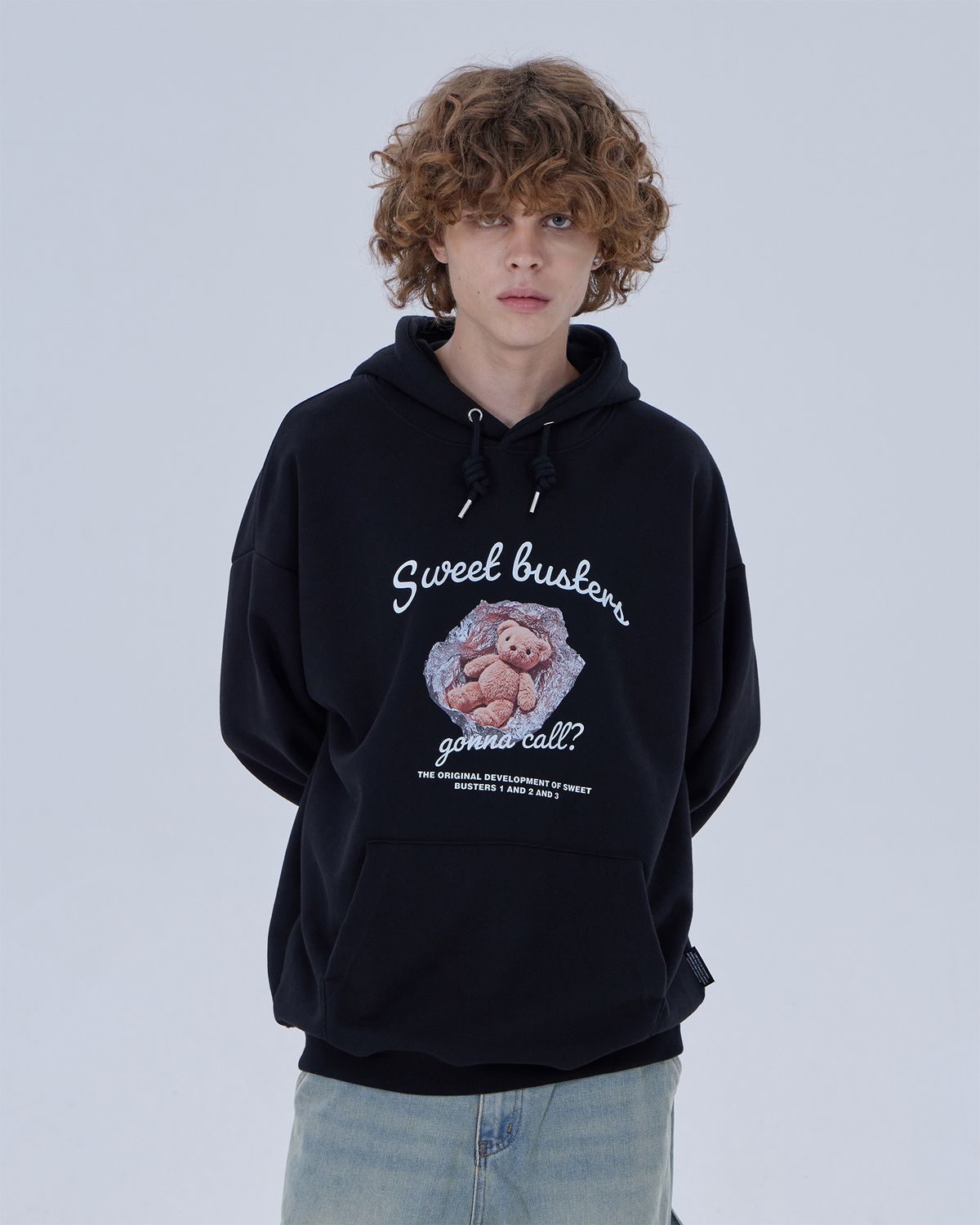 디스펑트(DYSFUNCT) SWEET BUSTER TEDDY HOODIE (BLACK)
