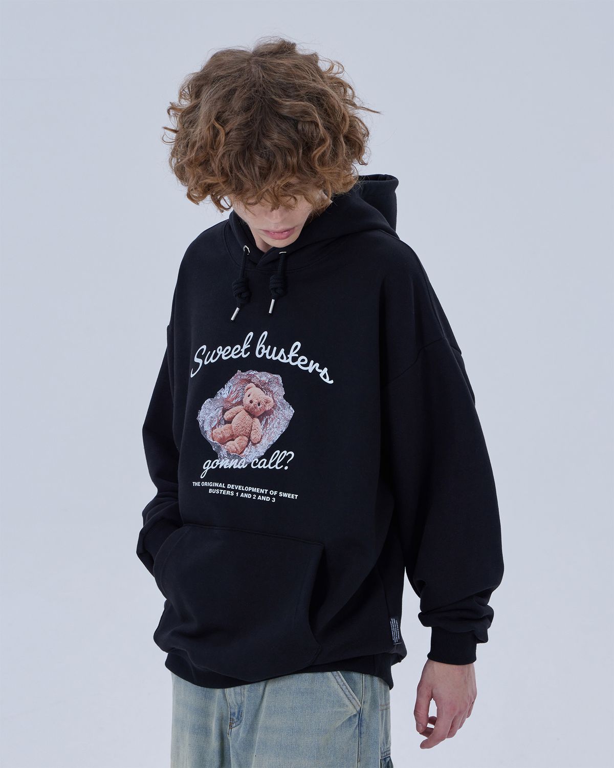 디스펑트(DYSFUNCT) SWEET BUSTER TEDDY HOODIE (BLACK)