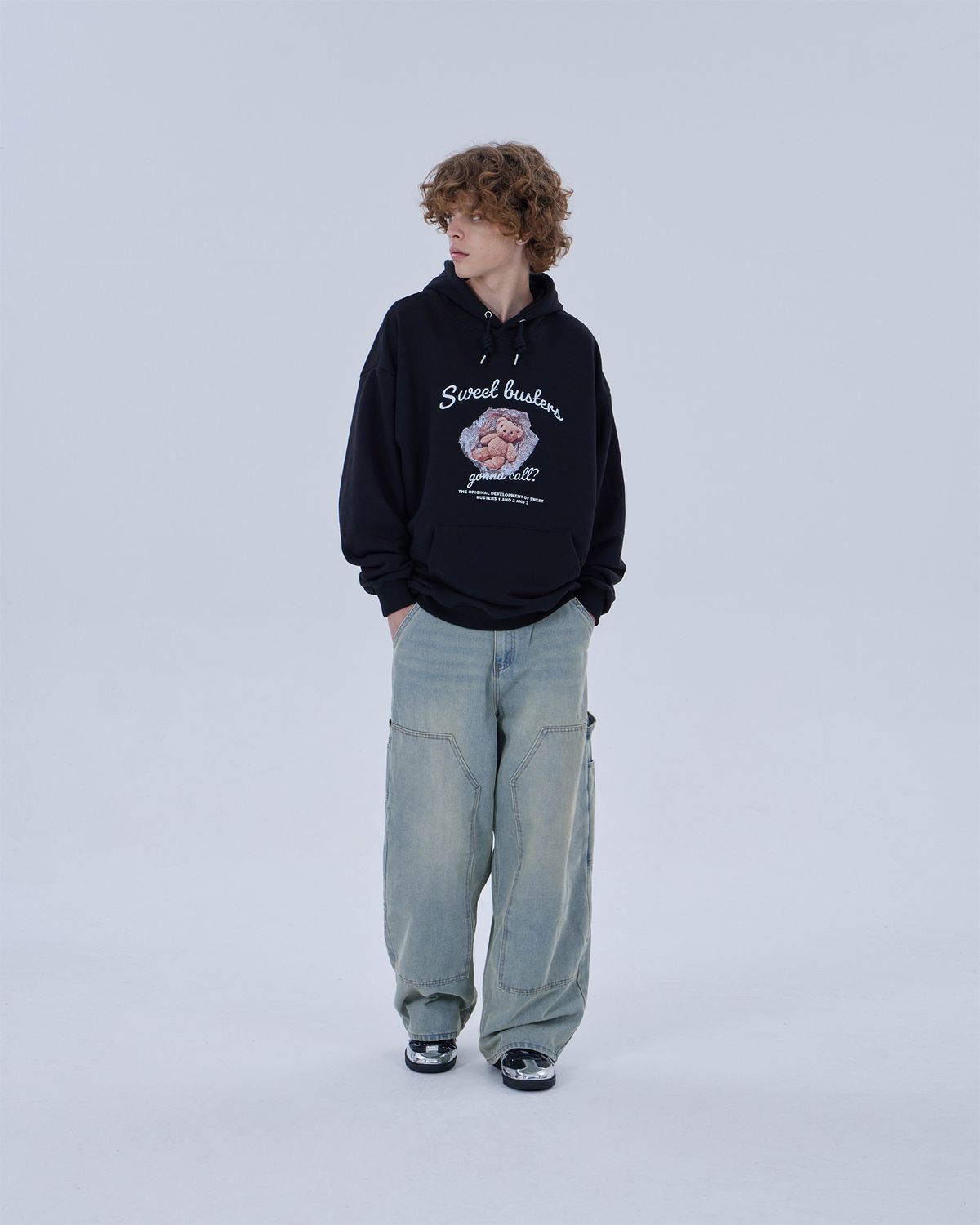 디스펑트(DYSFUNCT) SWEET BUSTER TEDDY HOODIE (BLACK)