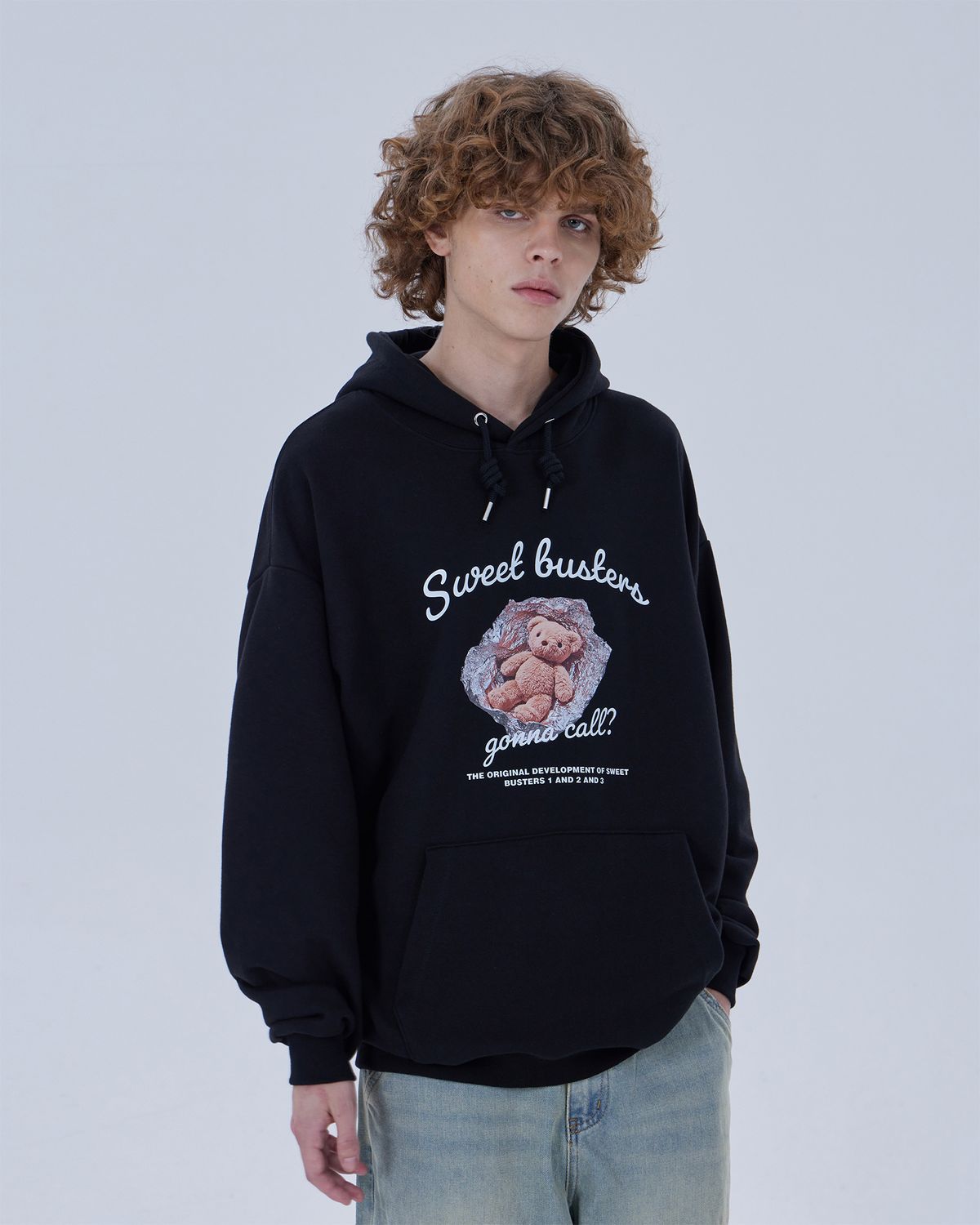 디스펑트(DYSFUNCT) SWEET BUSTER TEDDY HOODIE (BLACK)