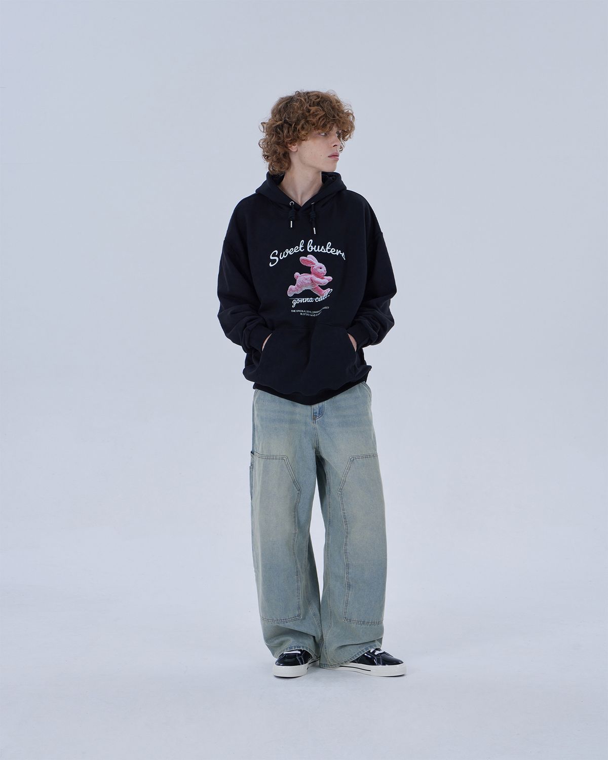 디스펑트(DYSFUNCT) SWEET BUSTER RABBIT HOODIE (BLACK)