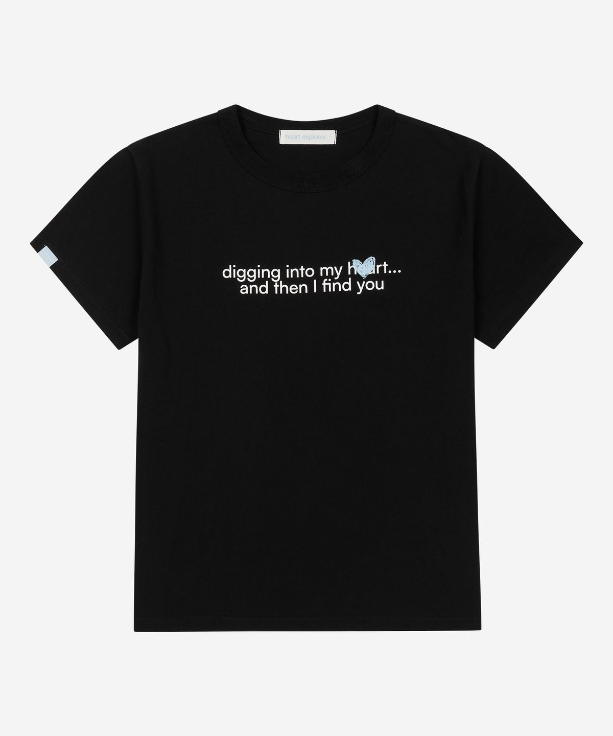 하트익스플로러(HEARTEXPLORER) Digging into my heart t-shirt (black)
