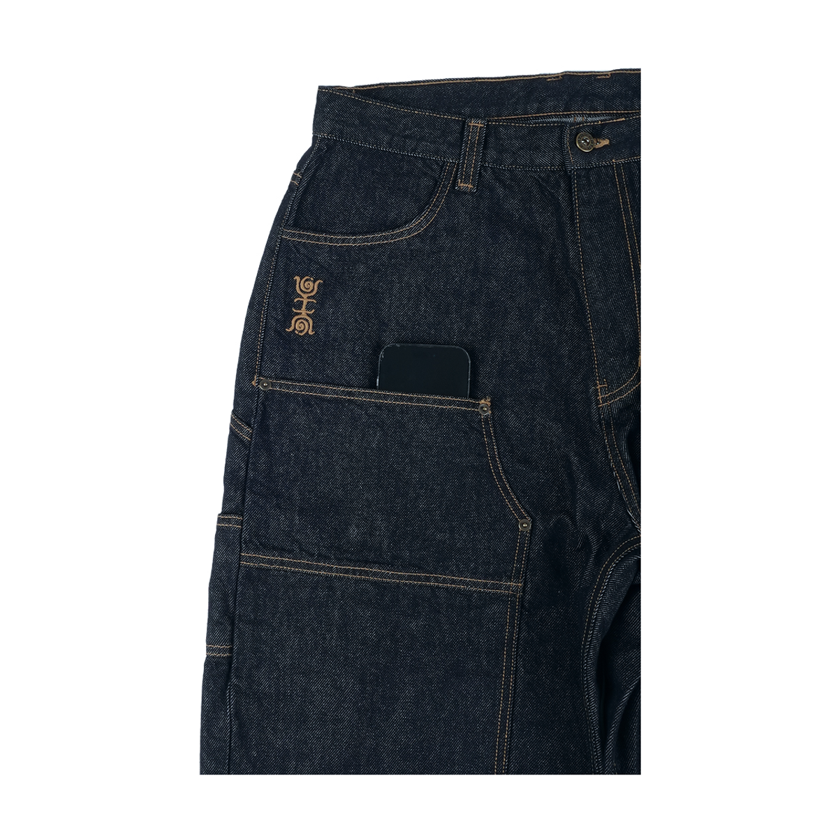 이알티알(ERTR) Gemini Emanate Logo Double Knee Pants Indigo