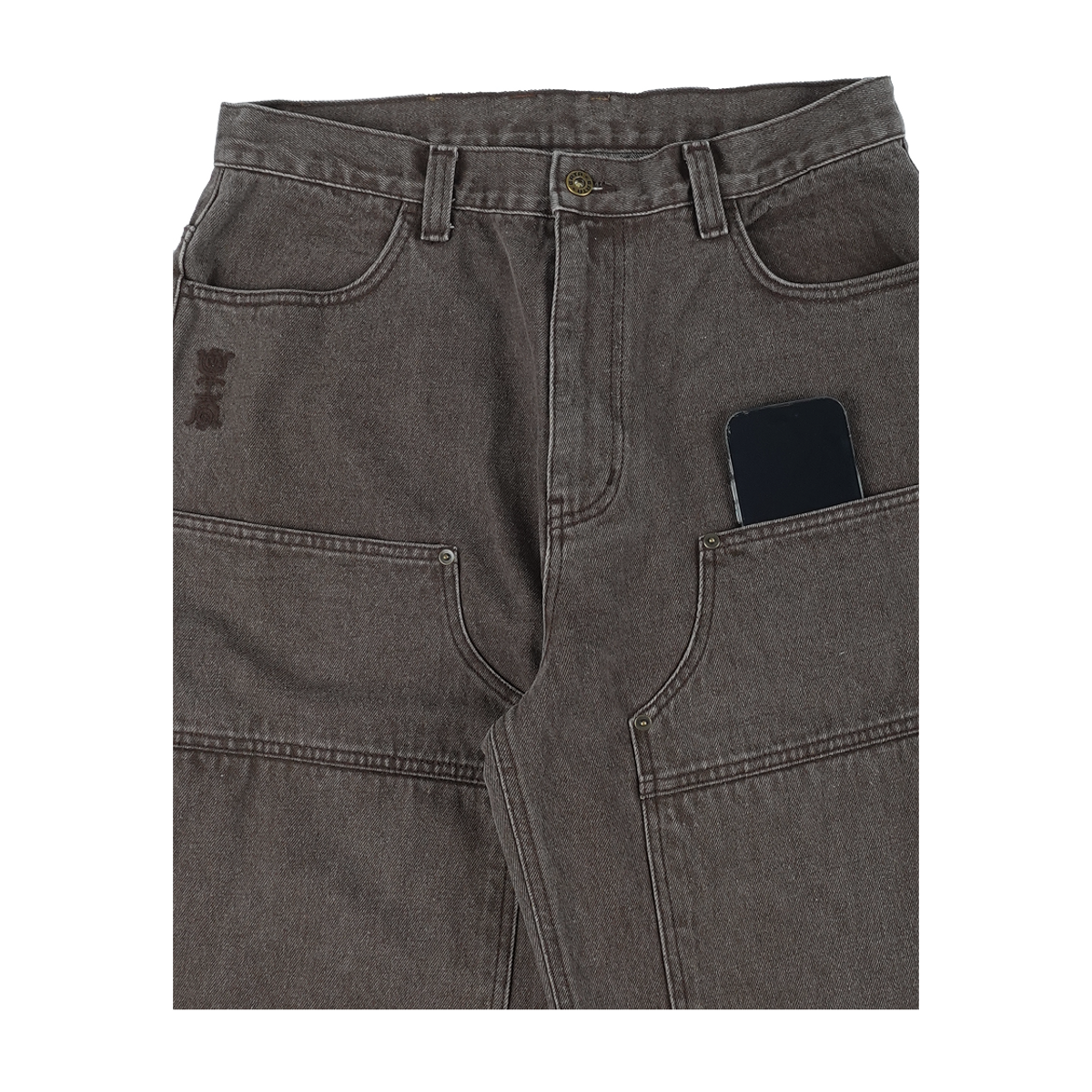 이알티알(ERTR) Gemini Emanate Logo Double Knee Pants Brown