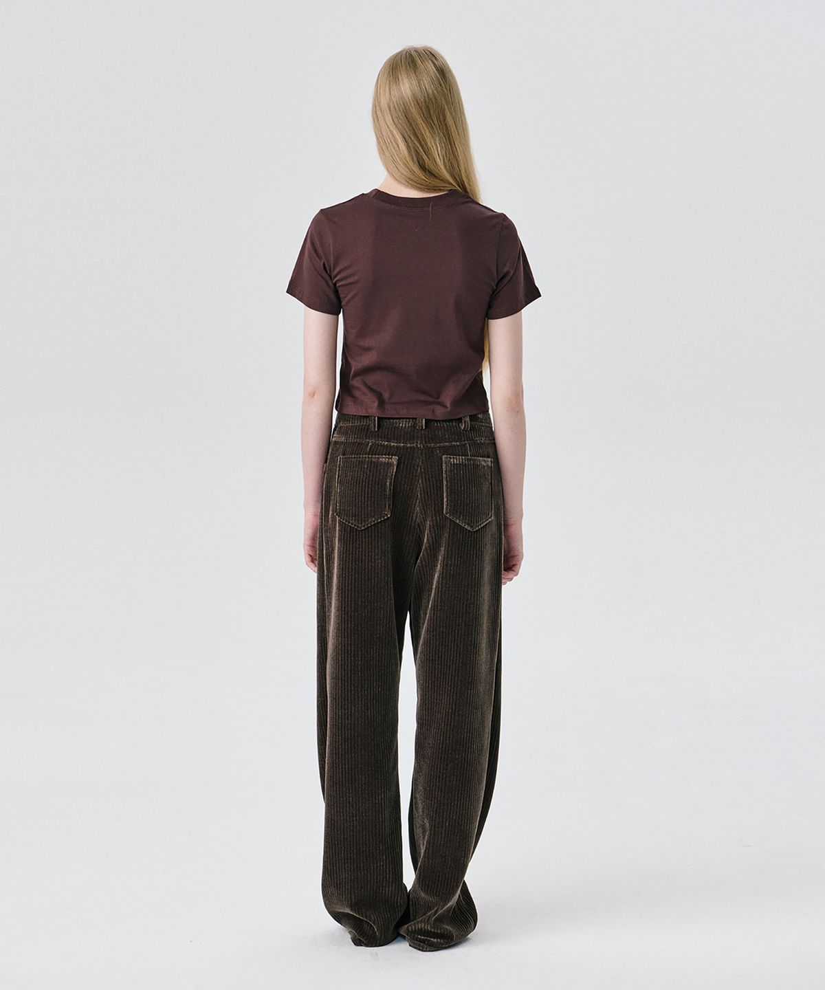 분더캄머(WNDERKAMMER) Corduroy Straight Pants_Brown(코듀로이 스트레이트 팬츠_브라운)
