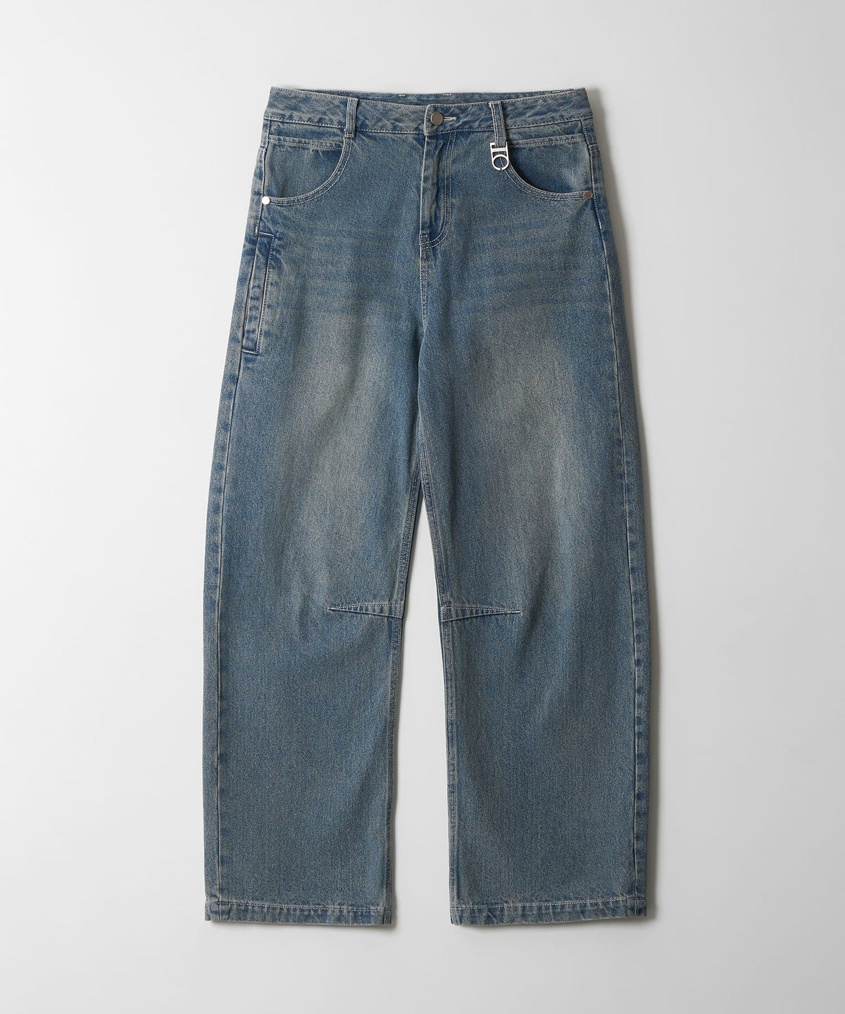 디써티원(DTHIRTYONE) Tool Pocket Wide-Curved Denim Pants (BLUE)