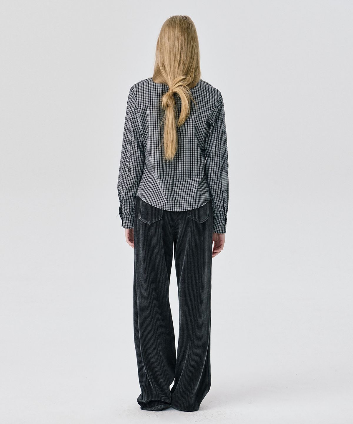 분더캄머(WNDERKAMMER) Corduroy Straight Pants_Dark Grey(코듀로이 스트레이트 팬츠_다크 그레이)