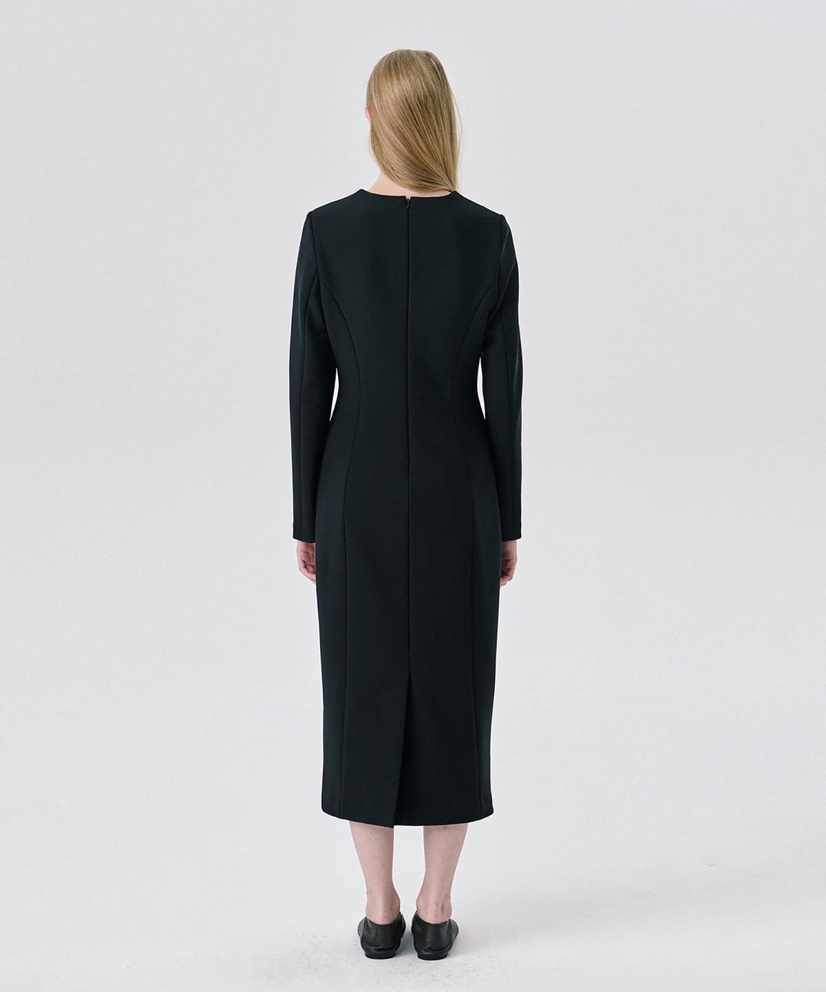 분더캄머(WNDERKAMMER) Ponte Fitted Dress_Black(분또 피티드 드레스_블랙)