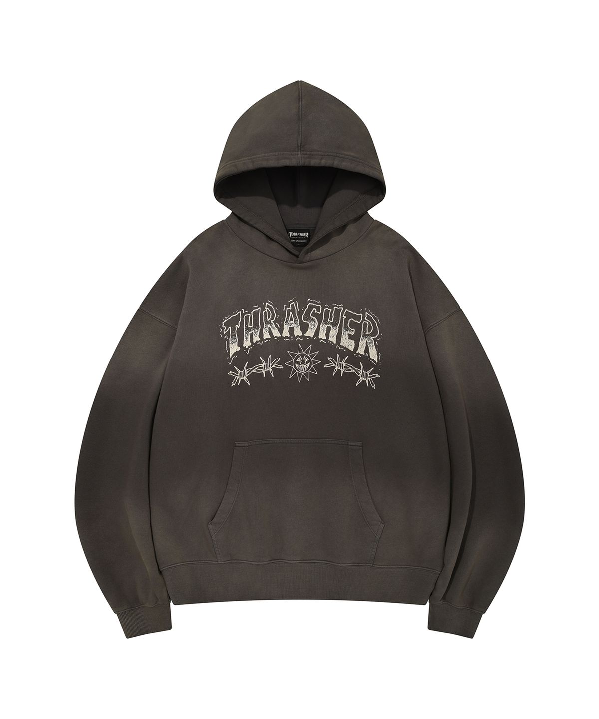 트레셔(THRASHER) 와이어 오버다잉 후디 차콜