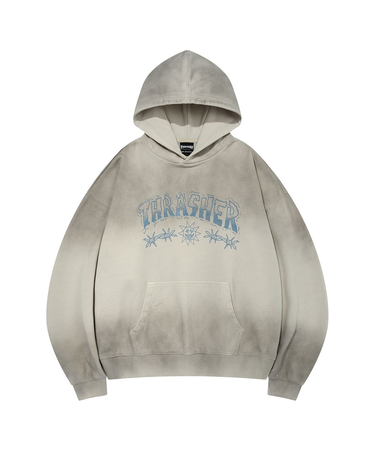 트레셔(THRASHER) 와이어 오버다잉 후디 라이트 그레이