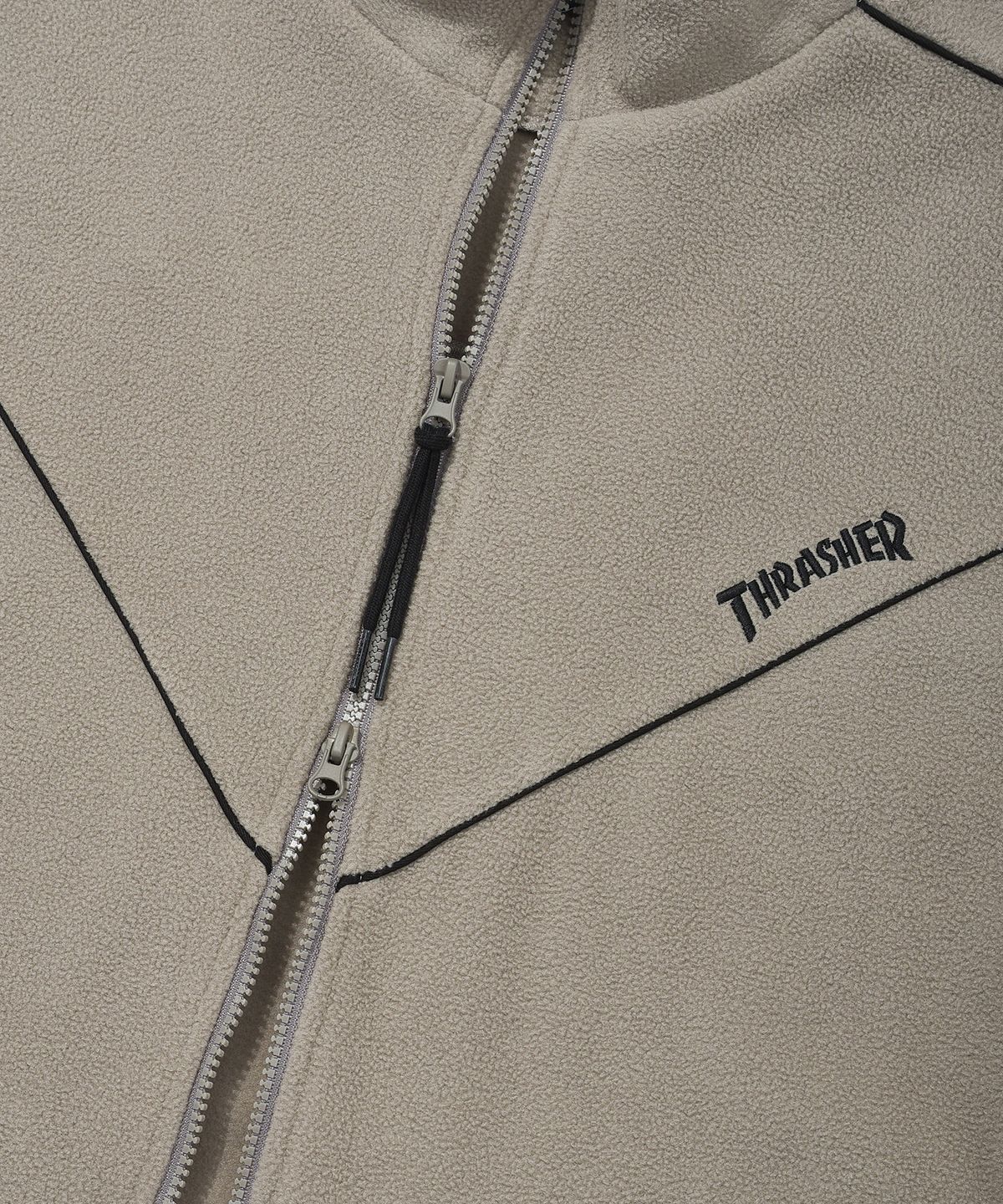 트레셔(THRASHER) 매거진 플리스 트랙 하이넥 집업 그레이지