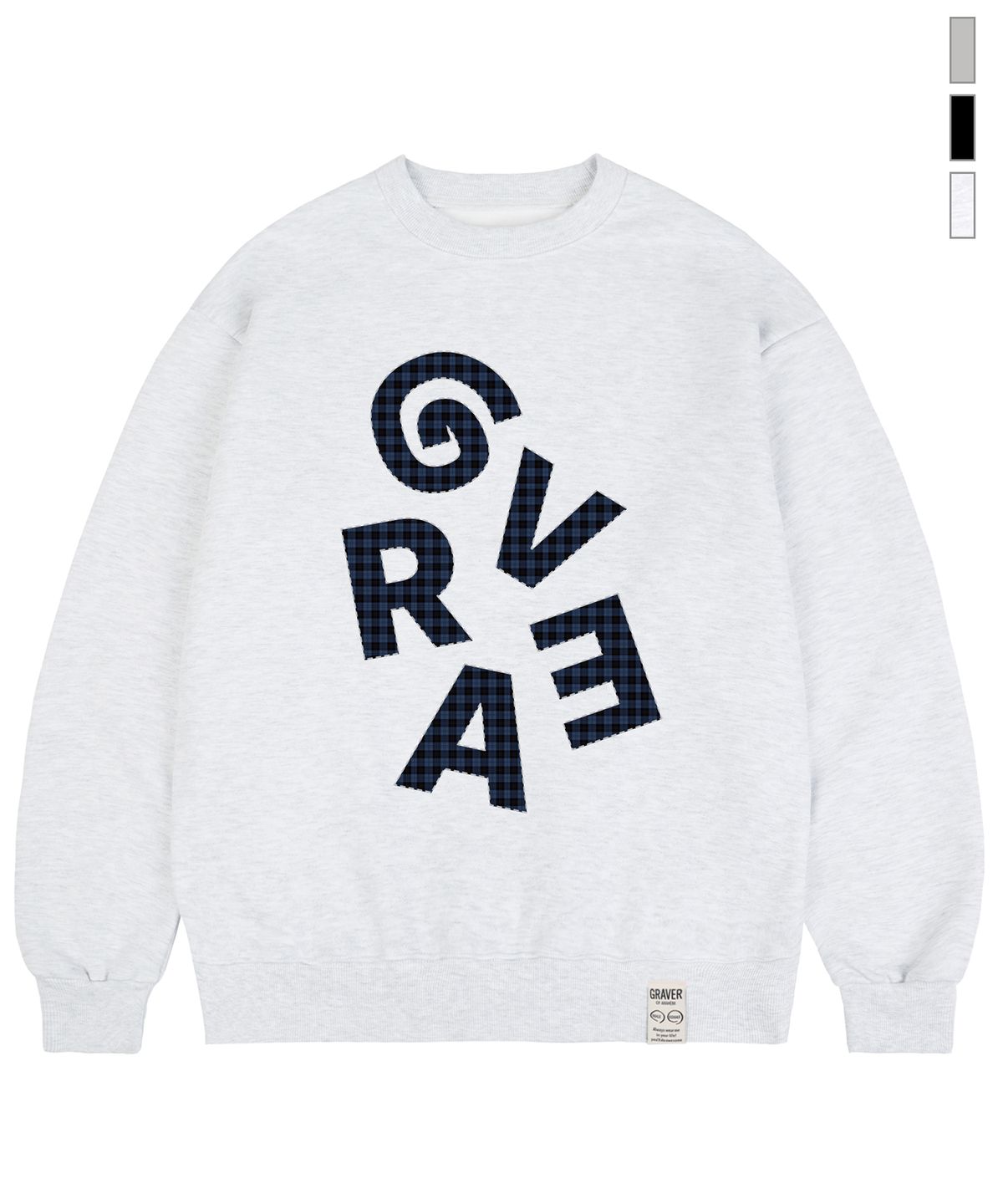 그레이버(GRAVER) [UNISEX]G CHECK 맨투맨_3color