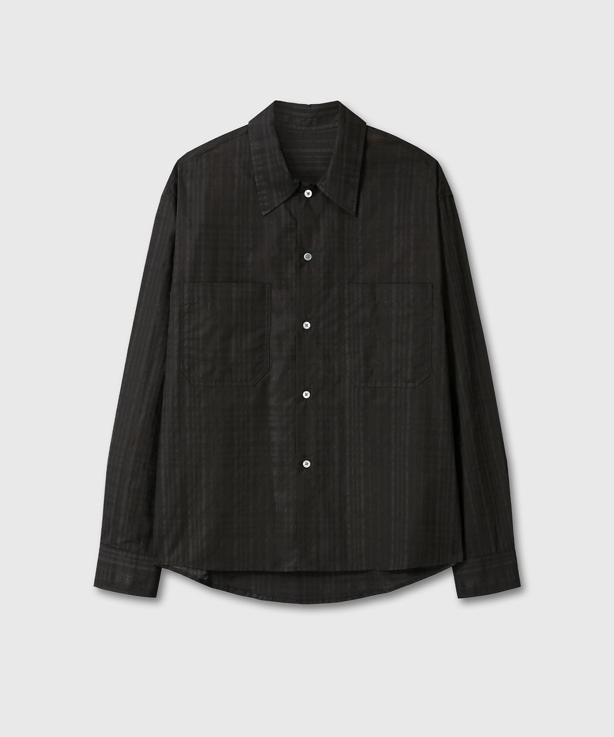다이브인(DIVEIN) VINTAGE COTTON STRIPE SHIRTS (BLACK)
