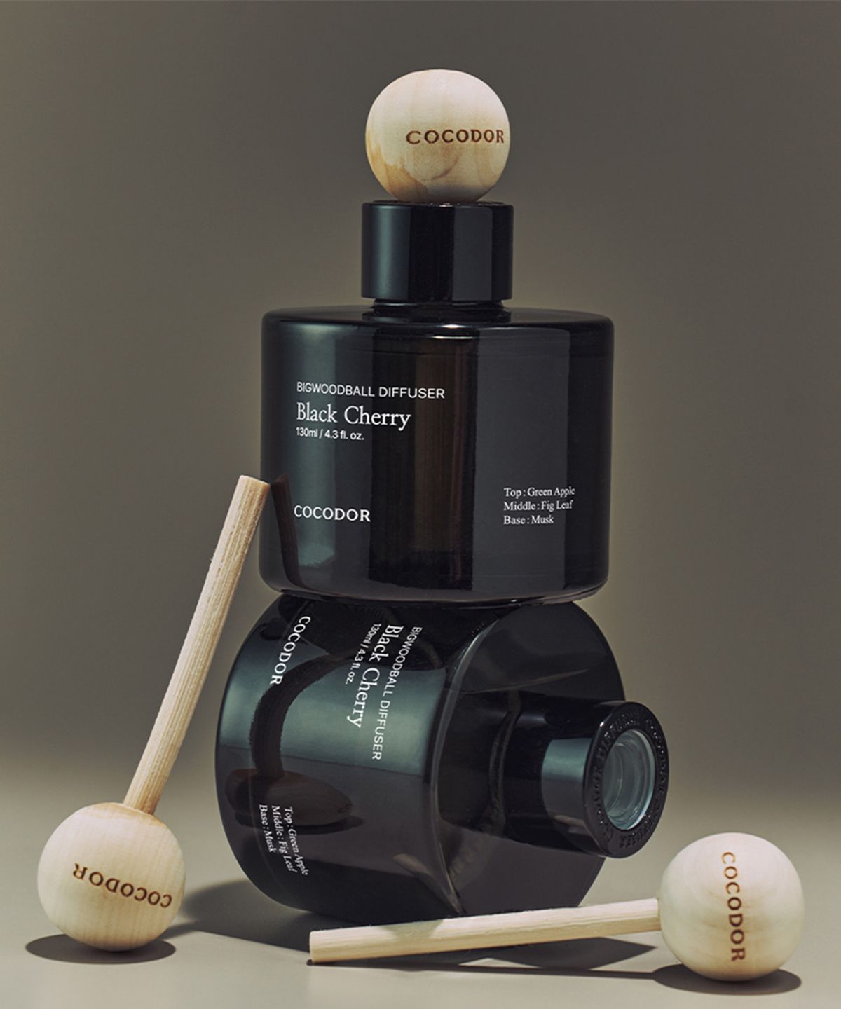 코코도르(COCODOR) 차량용 방향제 빅우드볼 디퓨저 130ml 2개입