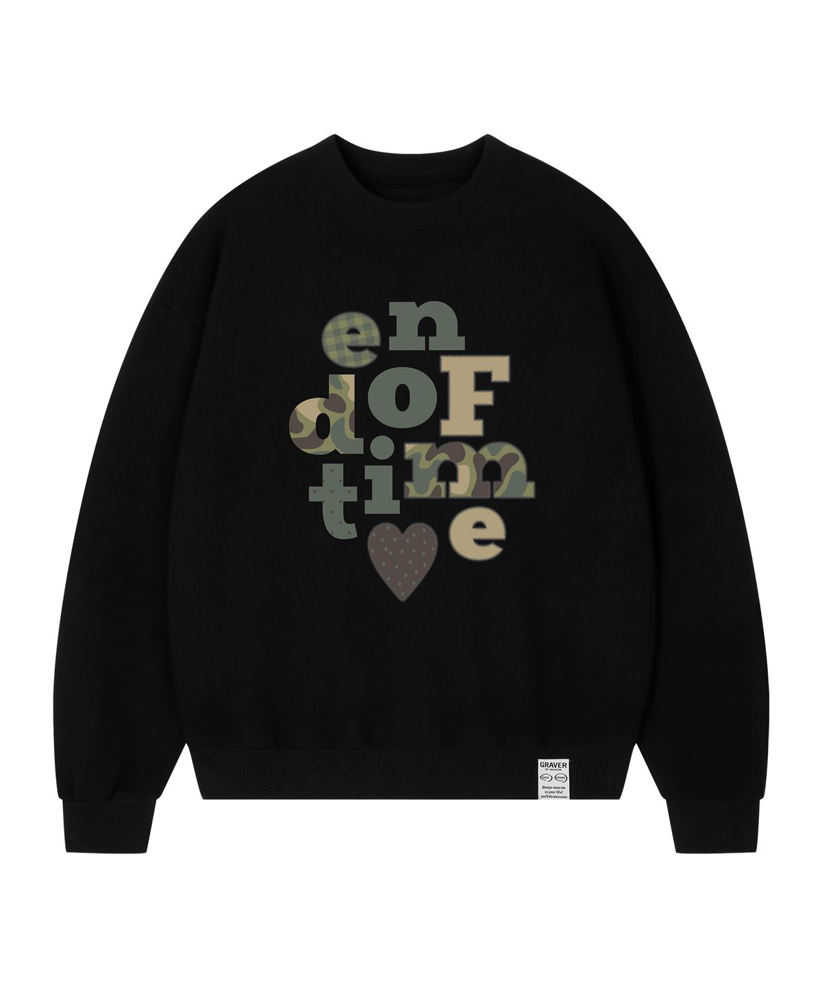 그레이버(GRAVER) [UNISEX]카모 END OF TIME 맨투맨_6color