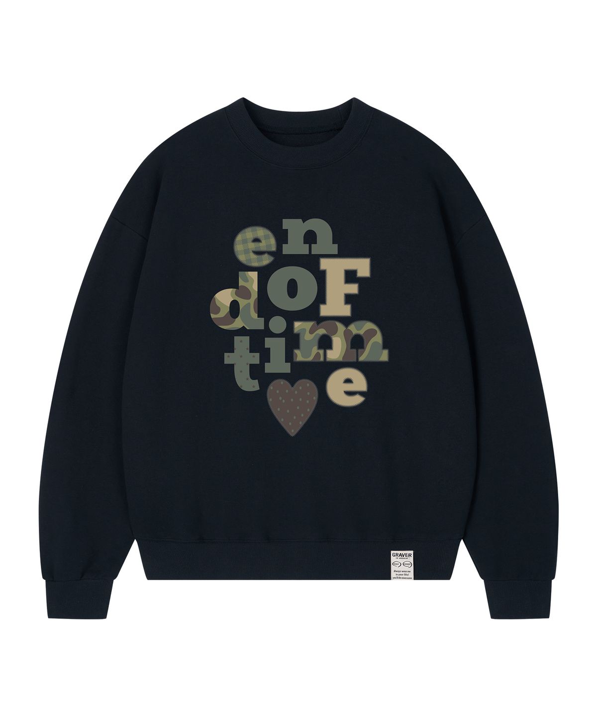 그레이버(GRAVER) [UNISEX]카모 END OF TIME 맨투맨_6color