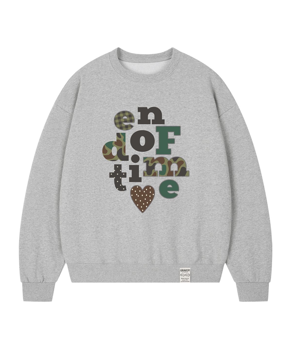 그레이버(GRAVER) [UNISEX]카모 END OF TIME 맨투맨_6color