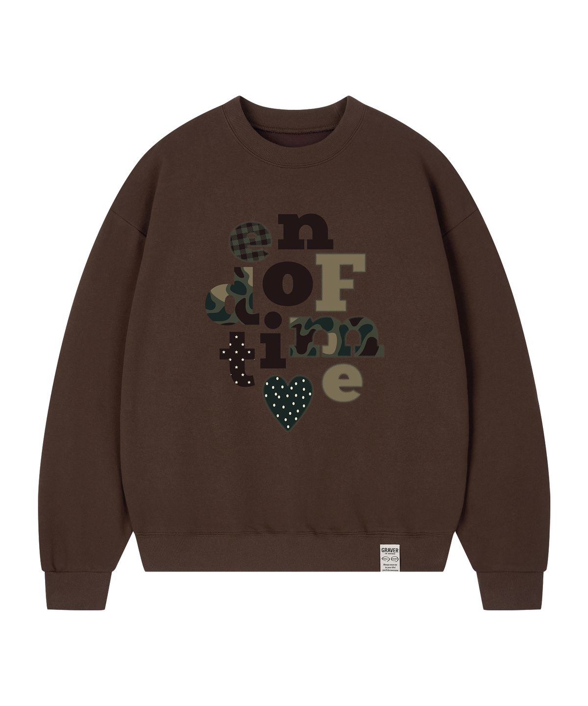 그레이버(GRAVER) [UNISEX]카모 END OF TIME 맨투맨_6color