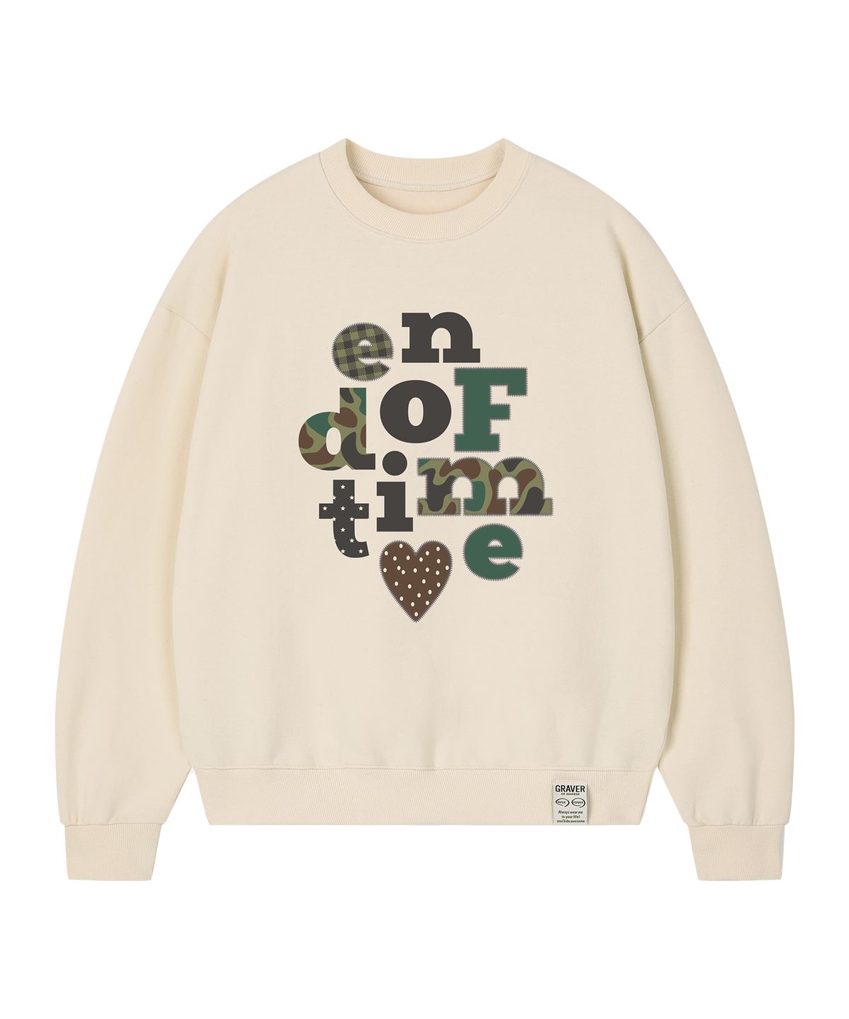 그레이버(GRAVER) [UNISEX]카모 END OF TIME 맨투맨_6color