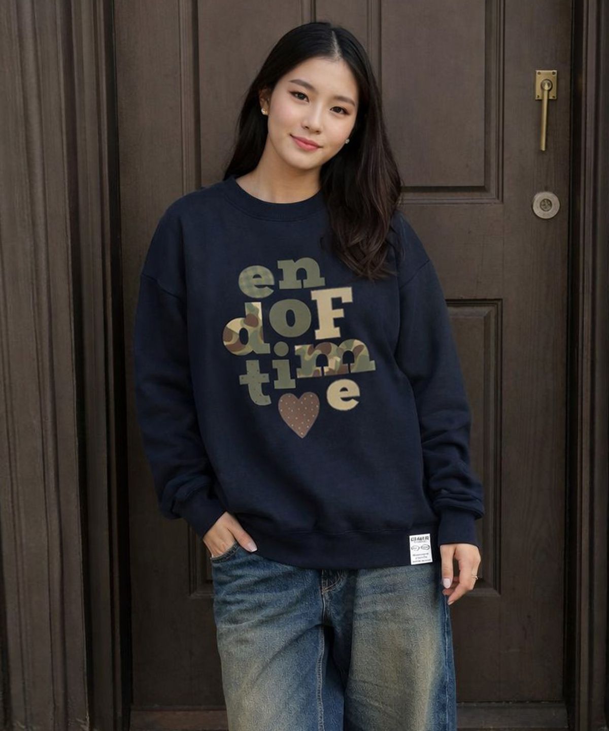 그레이버(GRAVER) [UNISEX]카모 END OF TIME 맨투맨_6color