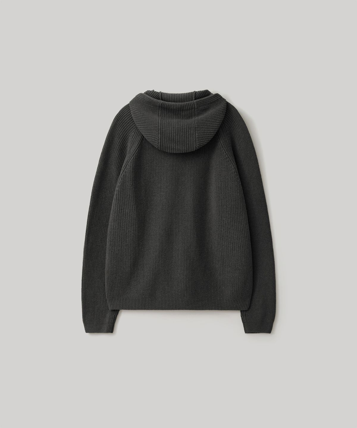 어나더 오피스(ANOTHER OFFICE) Hooded Knit Parka (Heather charcoal)