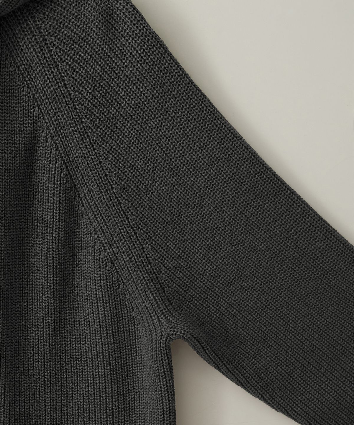 어나더 오피스(ANOTHER OFFICE) Hooded Knit Parka (Heather charcoal)