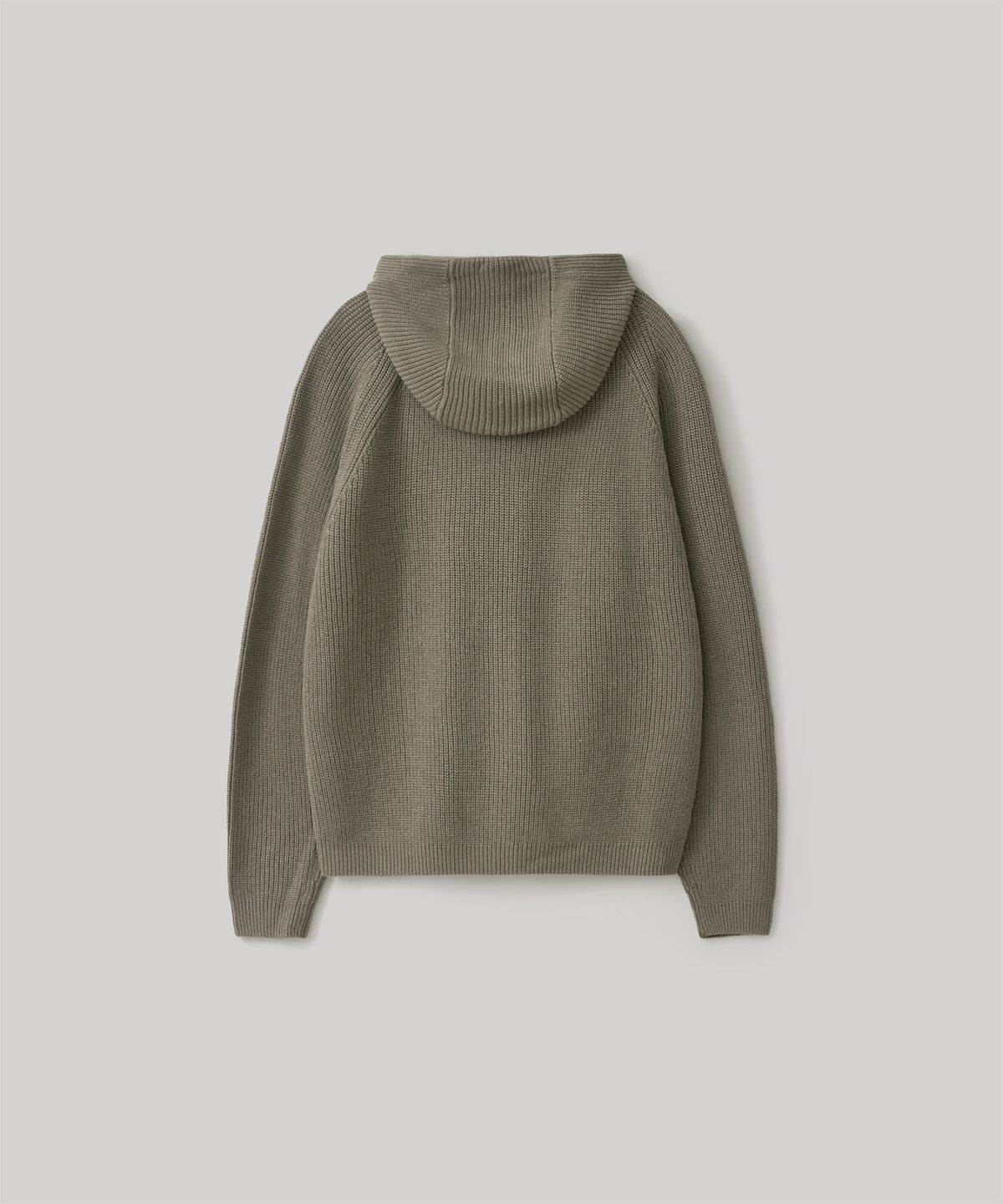어나더 오피스(ANOTHER OFFICE) Hooded Knit Parka (Linen gray)