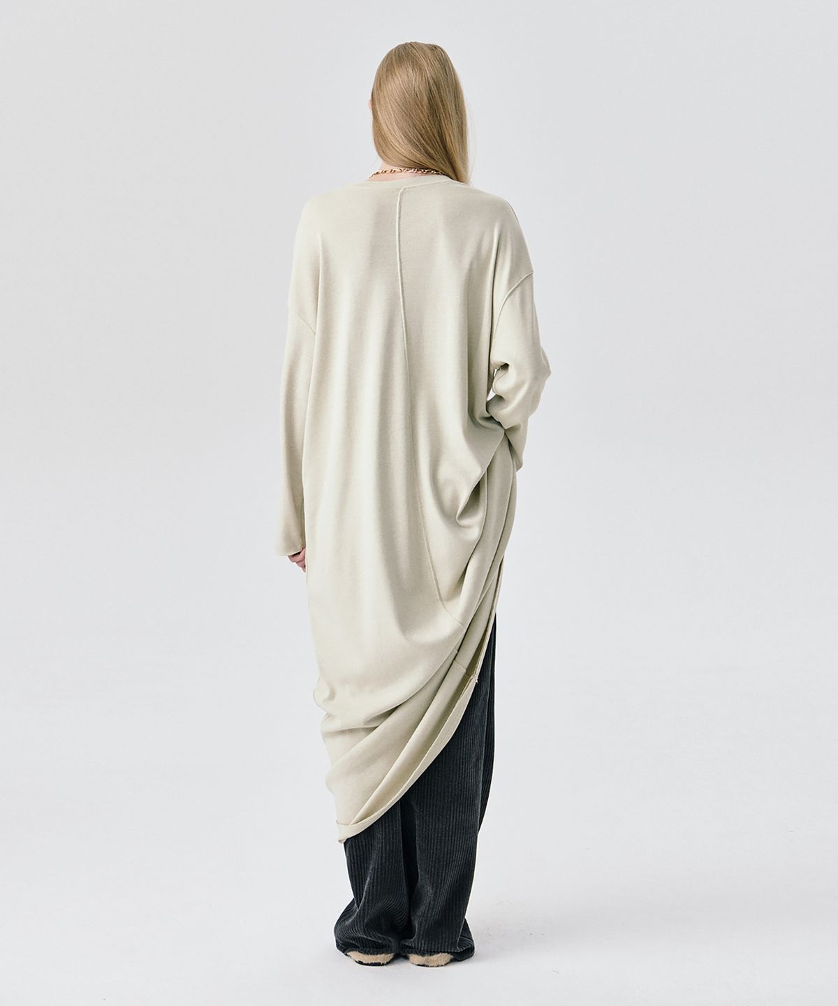 분더캄머(WNDERKAMMER) 25 Jersey Long Dress_Light Khaki(25 저지 롱 드레스_라이트 카키)