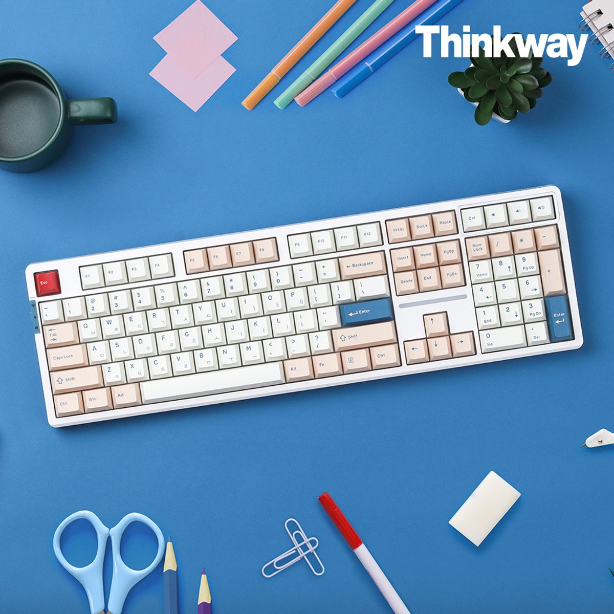 씽크웨이(THINKWAY) 토체프 101 108키 기계식 유무선 키보드