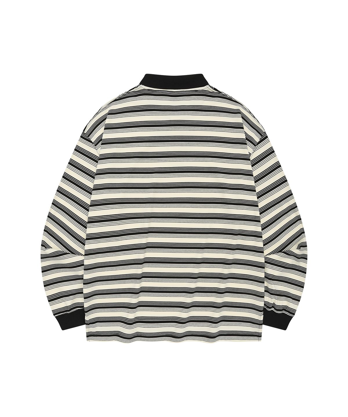트레셔(THRASHER) 카라 스트라이프 롱 슬리브 블랙