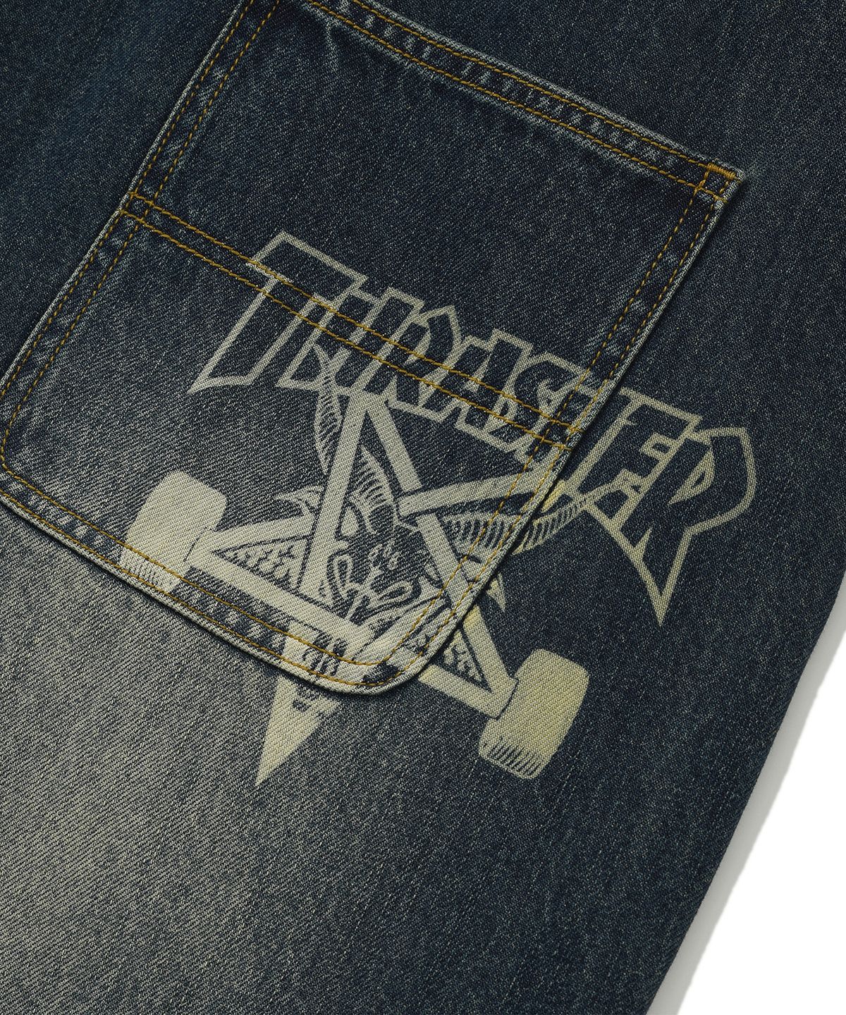 트레셔(THRASHER) 스케이트고트 벌룬팬츠 블루