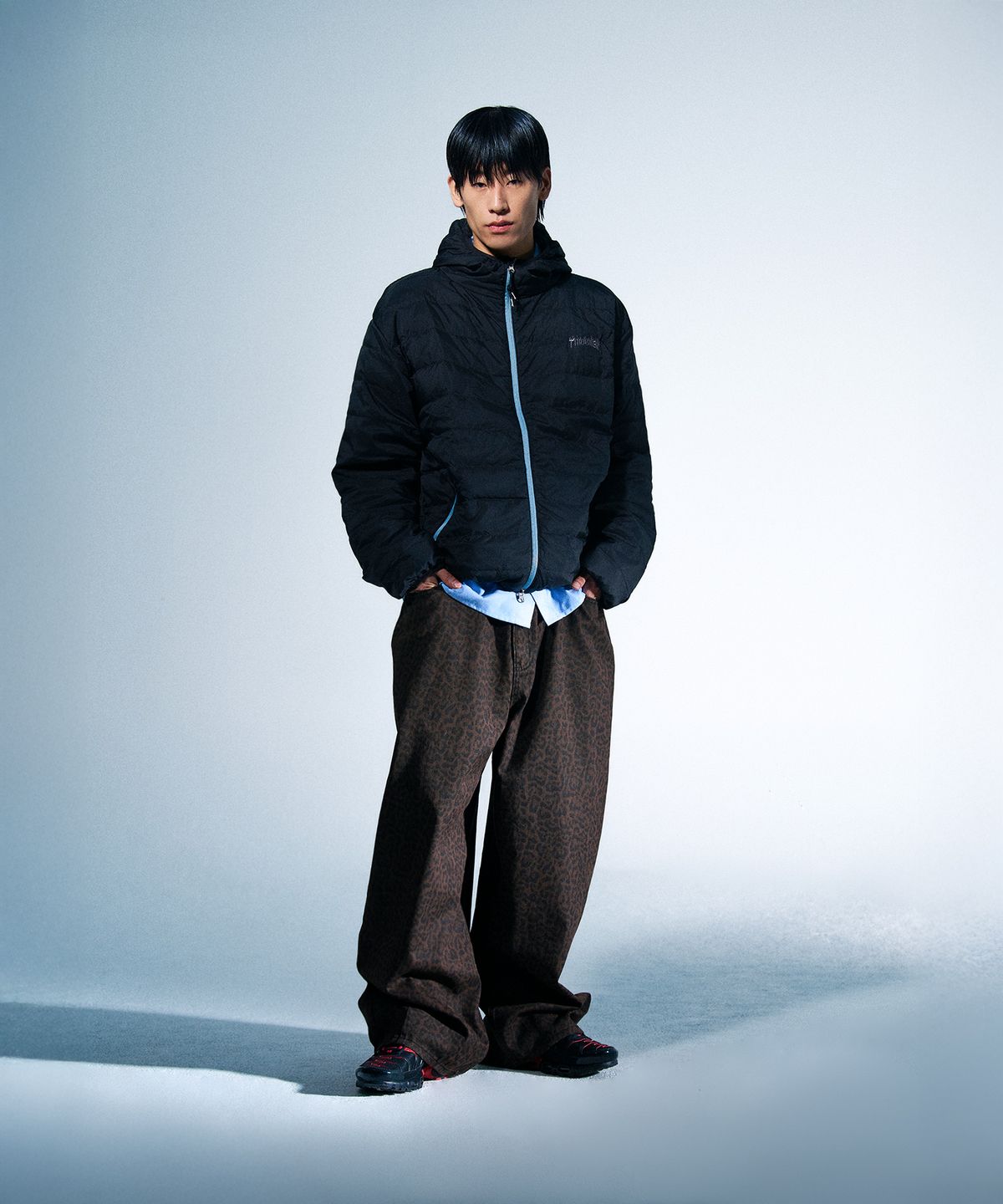 트레셔(THRASHER) 스케이트고트 벌룬팬츠 레오파드