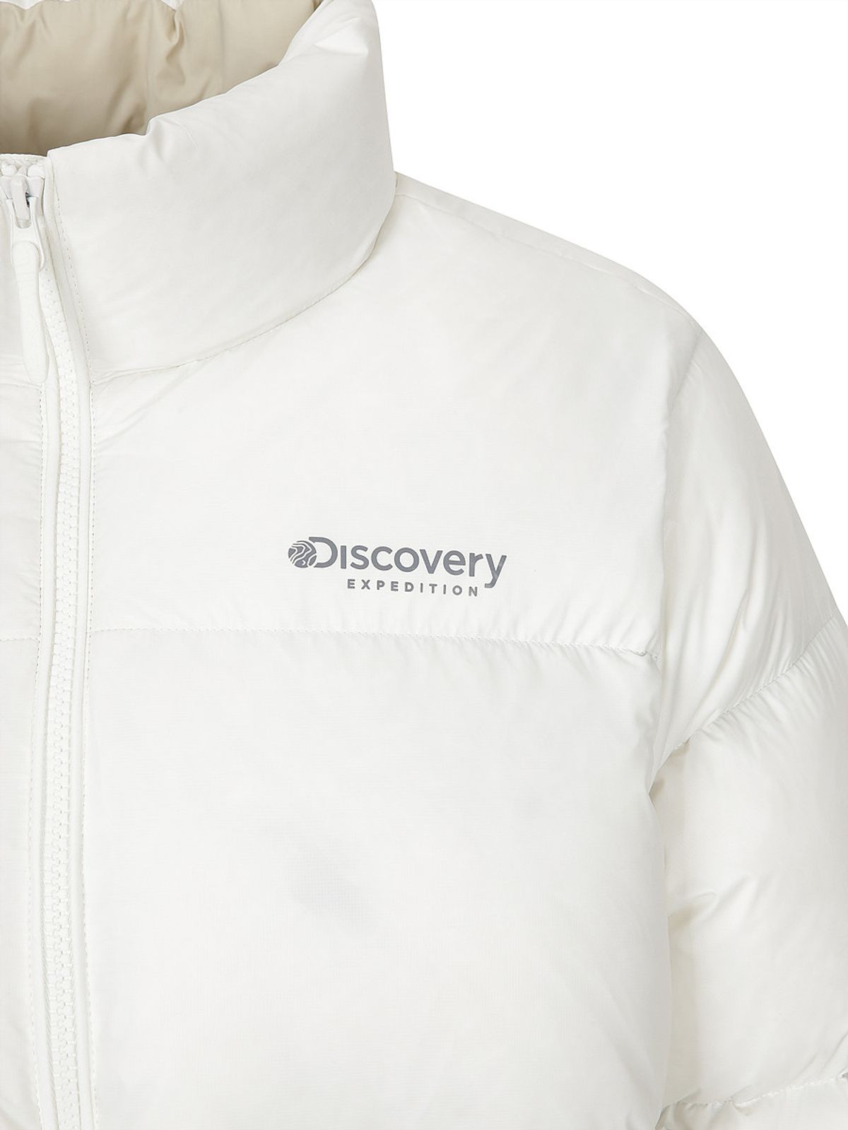 디스커버리 익스페디션(DISCOVERY EXPEDITION) 여성 올튼 하이넥 퍼텍스 퀀텀 다운 숏패딩 (CREAM)