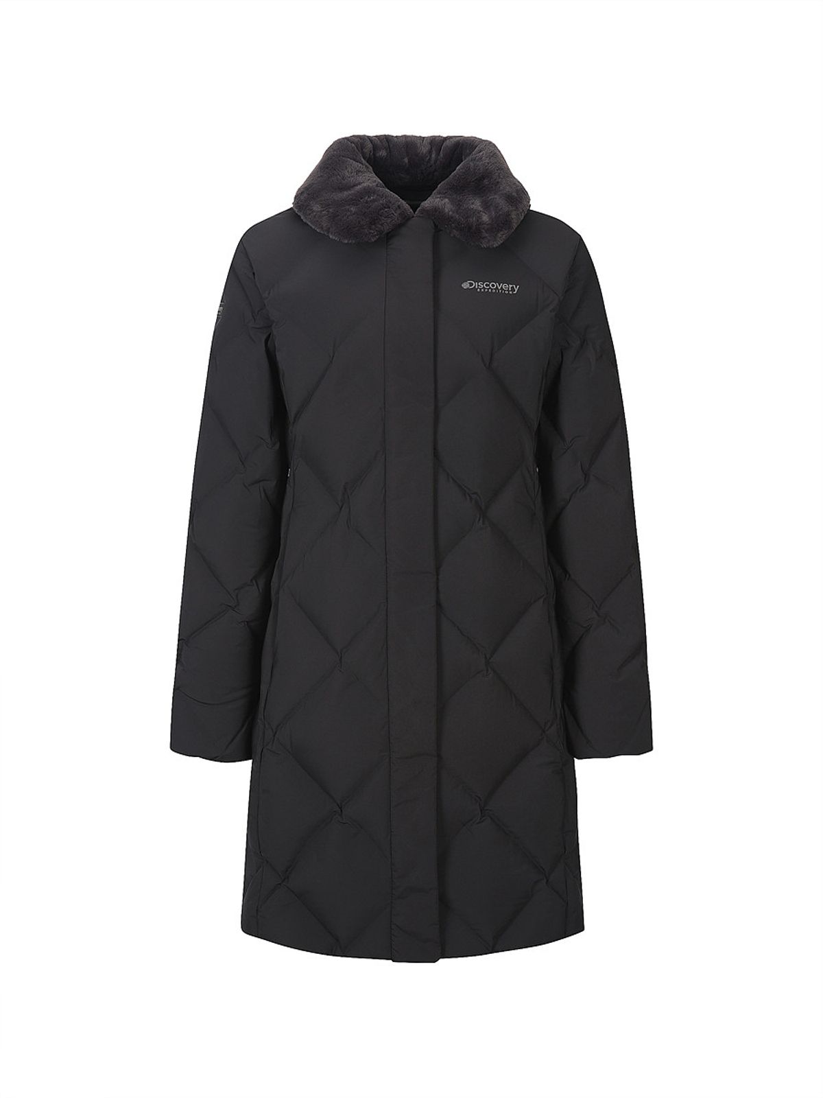디스커버리 익스페디션(DISCOVERY EXPEDITION) 여성 멜로즈 튜브 다운 롱패딩 (BLACK)