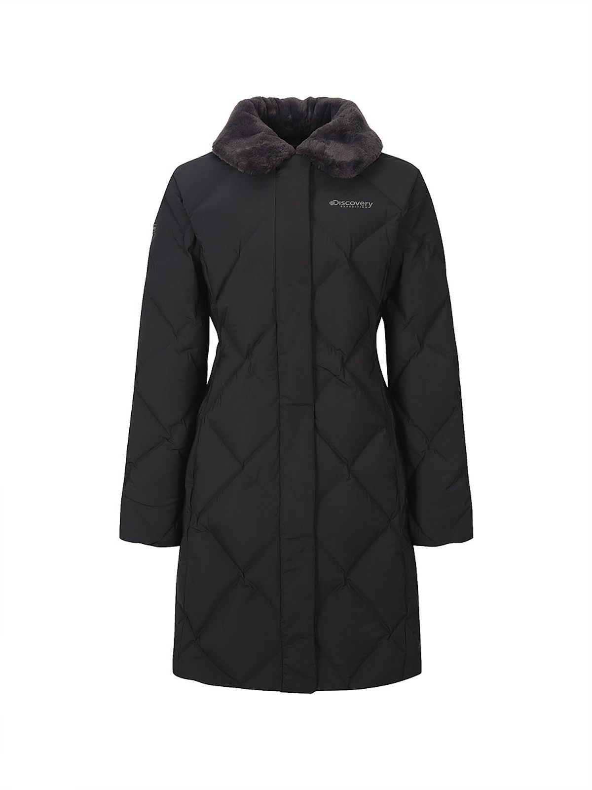 디스커버리 익스페디션(DISCOVERY EXPEDITION) 여성 멜로즈 튜브 다운 롱패딩 (BLACK)