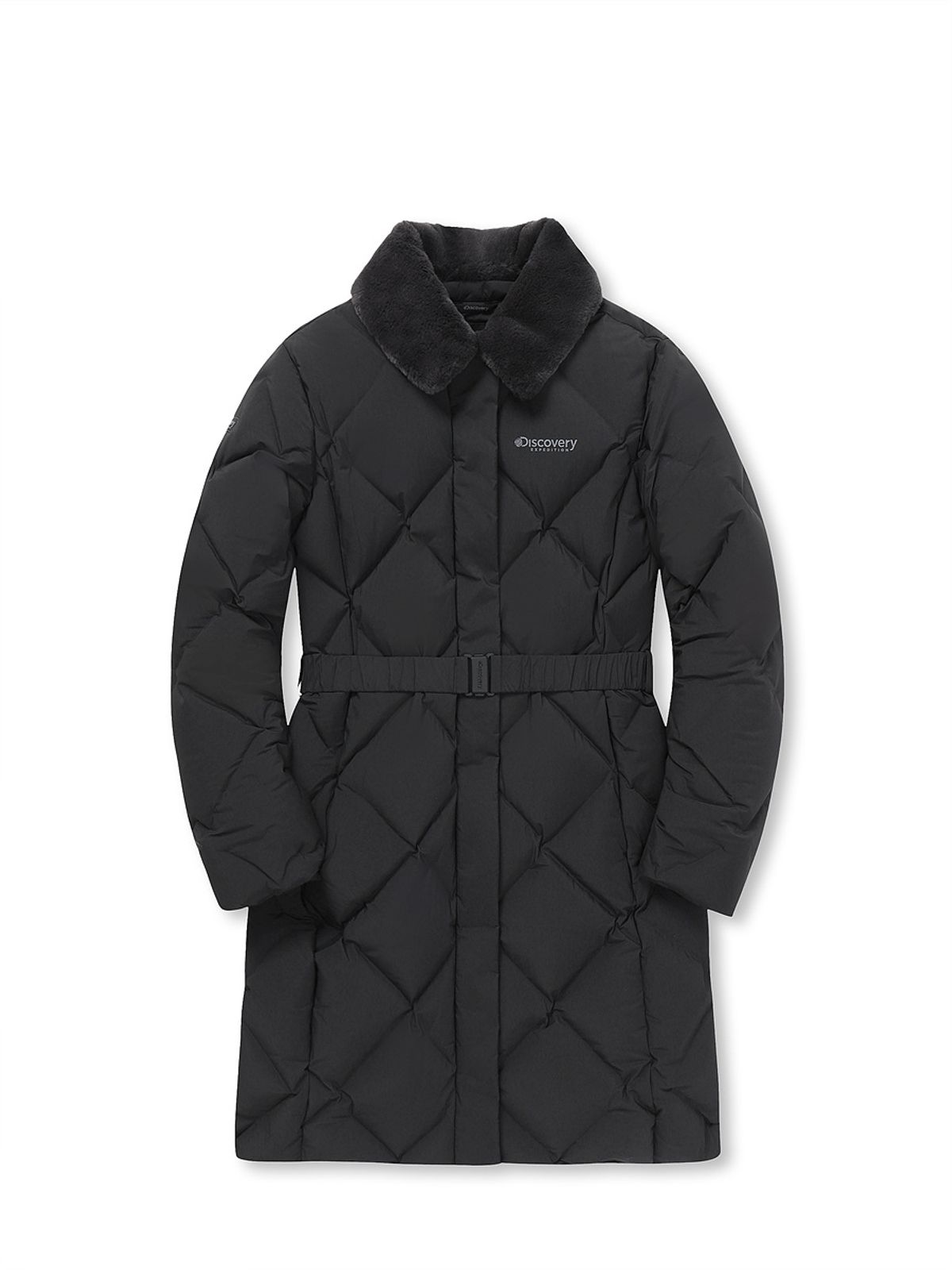 디스커버리 익스페디션(DISCOVERY EXPEDITION) 여성 멜로즈 튜브 다운 롱패딩 (BLACK)