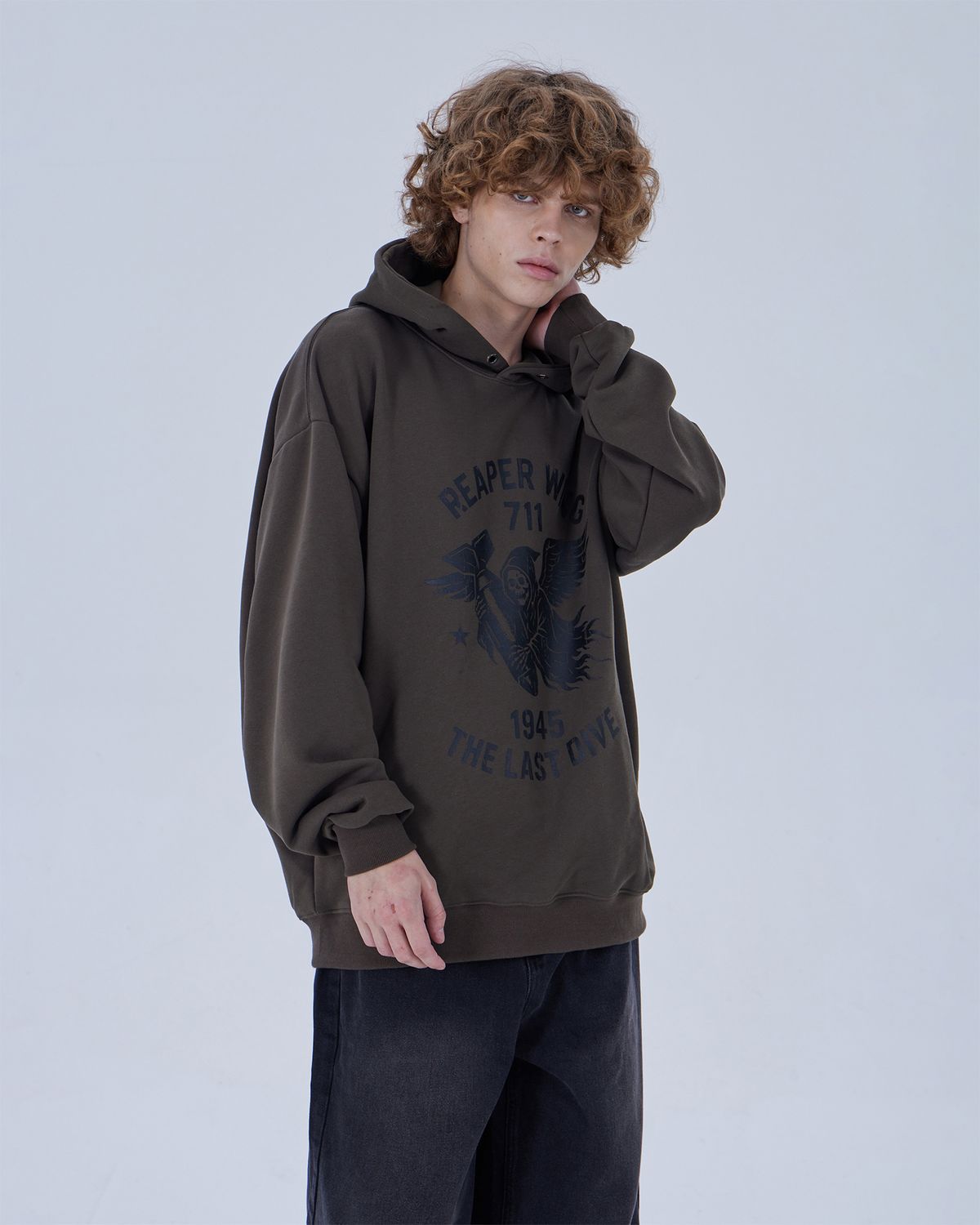 디스펑트(DYSFUNCT) REAPER WING HOODIE (KHAKI)
