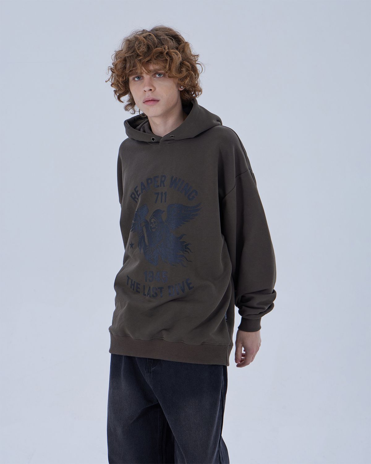 디스펑트(DYSFUNCT) REAPER WING HOODIE (KHAKI)