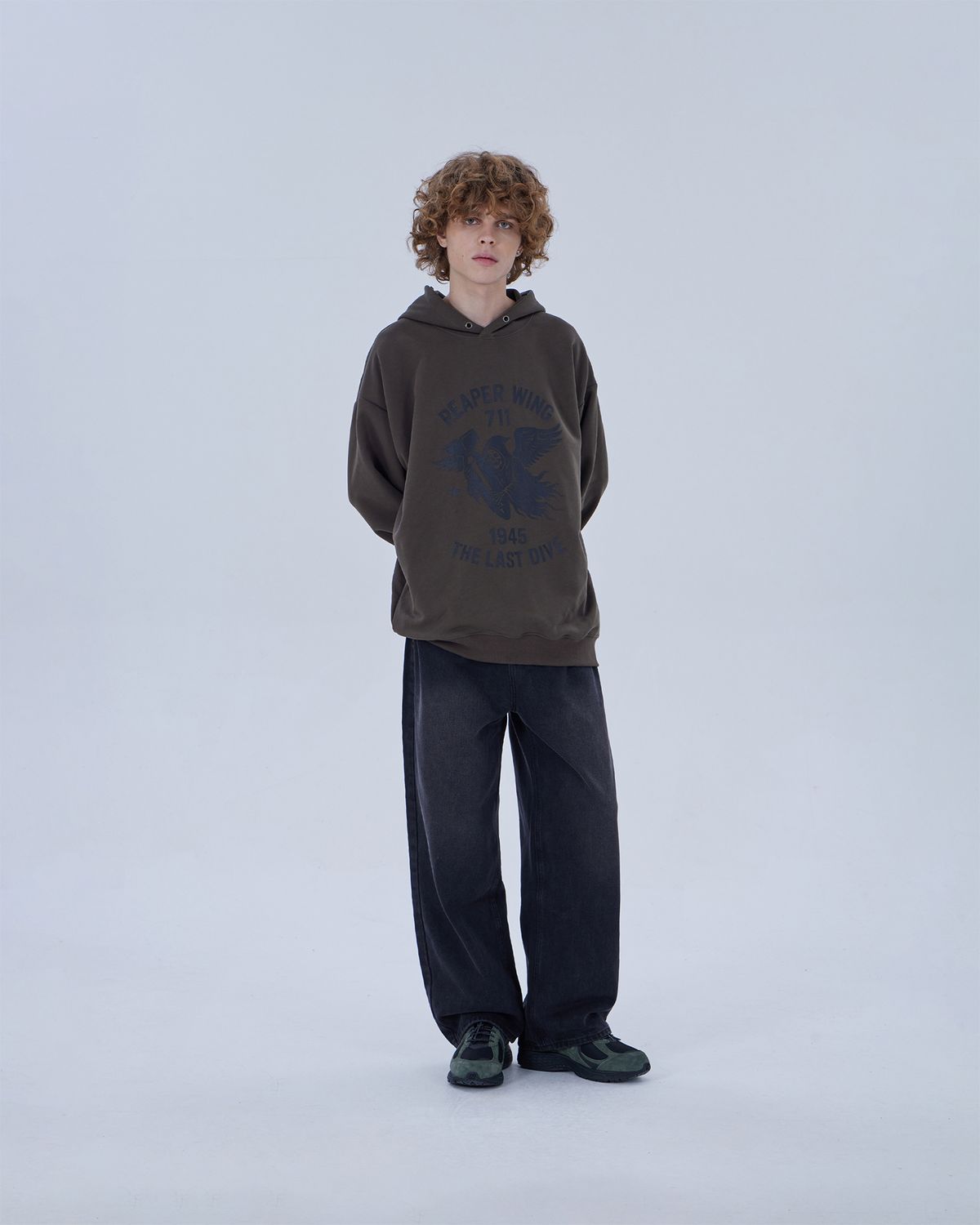 디스펑트(DYSFUNCT) REAPER WING HOODIE (KHAKI)
