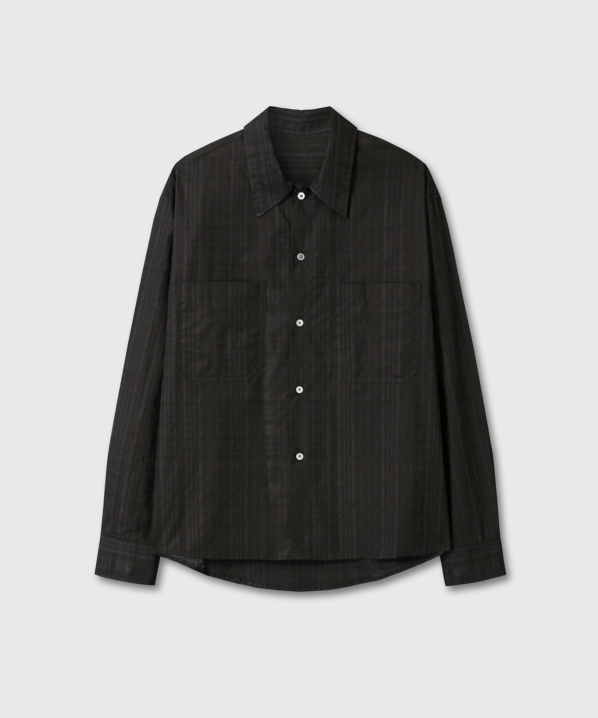 다이브인(DIVEIN) CHECK TWO POCKET SHIRTS (BLACK)