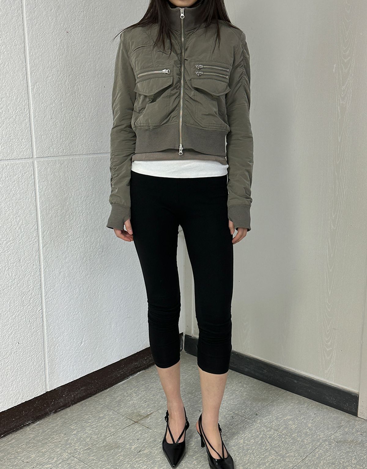 리게(RIGHE) SHIRRING JACKET KHAKI