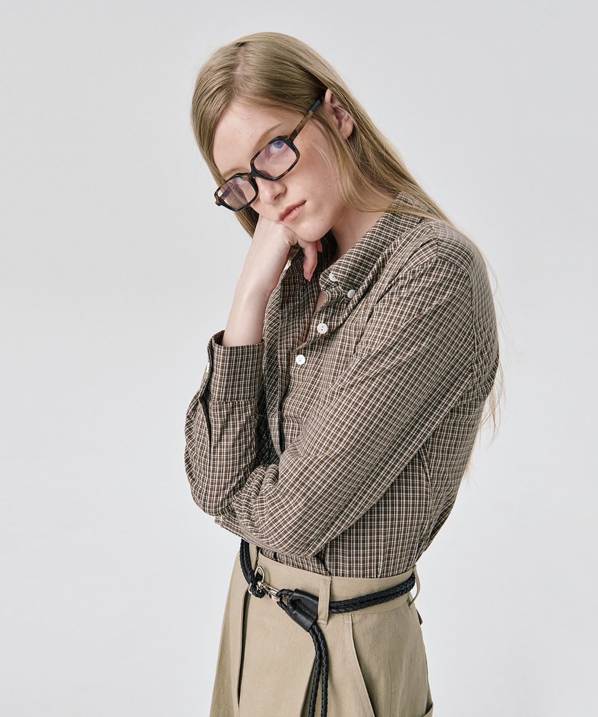 분더캄머(WNDERKAMMER) 25 Regular Fit Shirt_Brown(25 레귤러핏 셔츠_브라운)