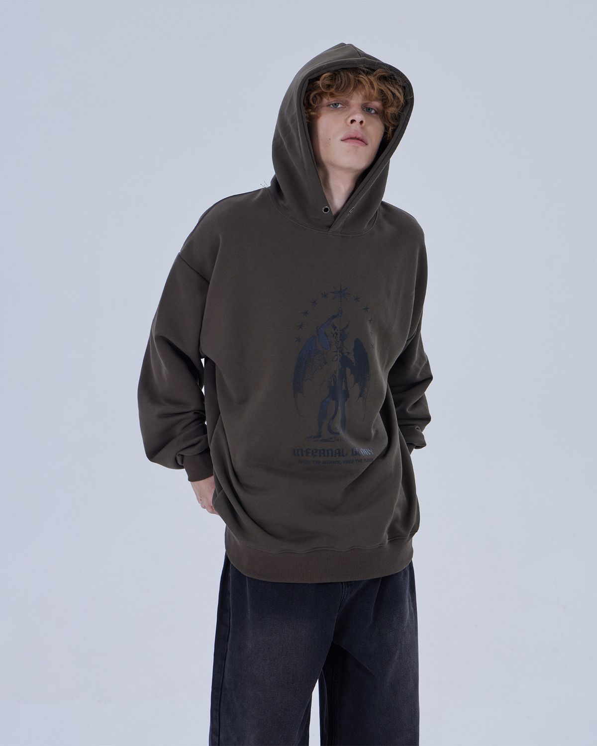 디스펑트(DYSFUNCT) INFERNAL GLORY HOODIE (KHAKI)
