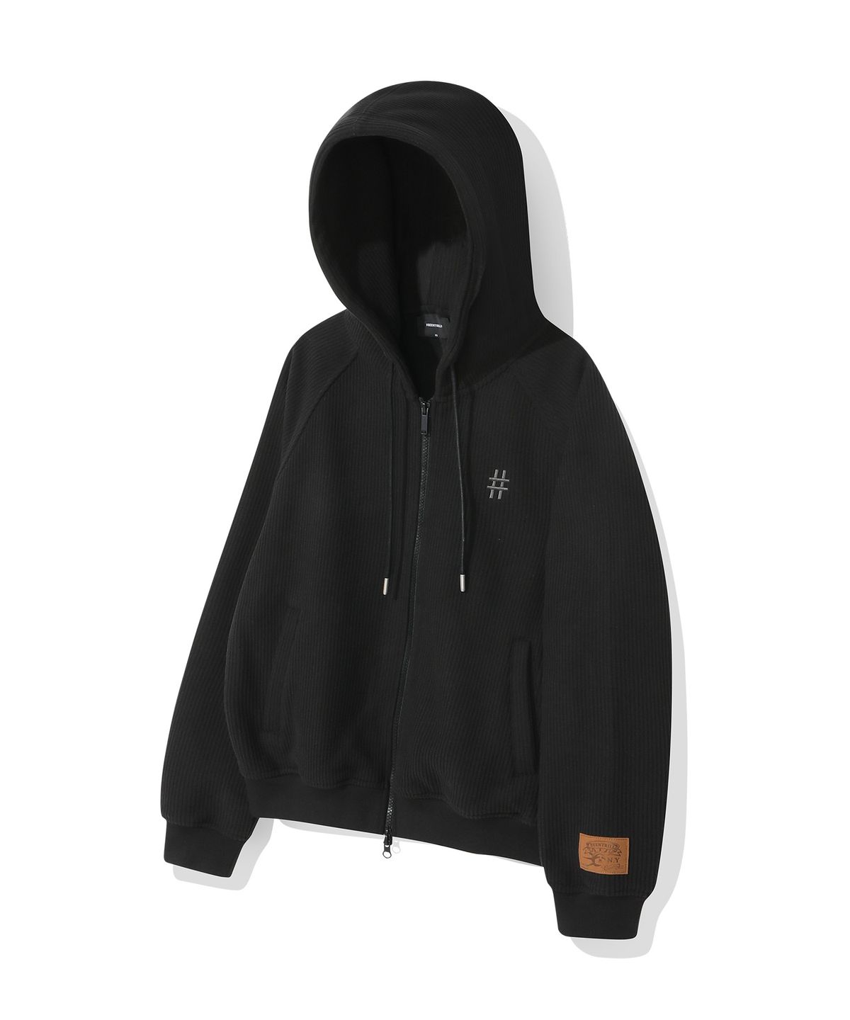 빈트릴(BEENTRILL) 우먼즈 코듀로이 플리스 래글런 후드집업(블랙)