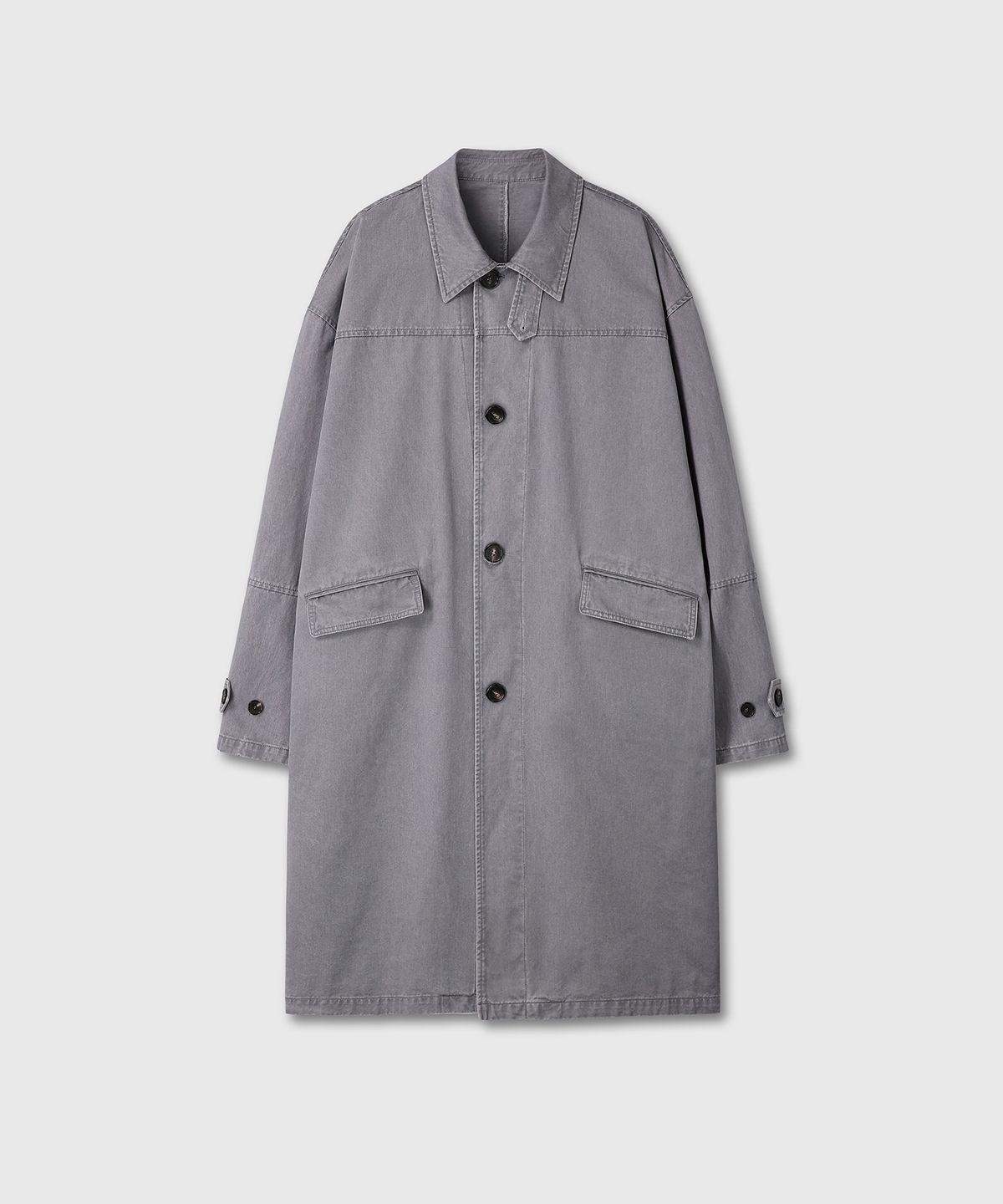 다이브인(DIVEIN) WASHED COTTON MAC COAT (GRAY)