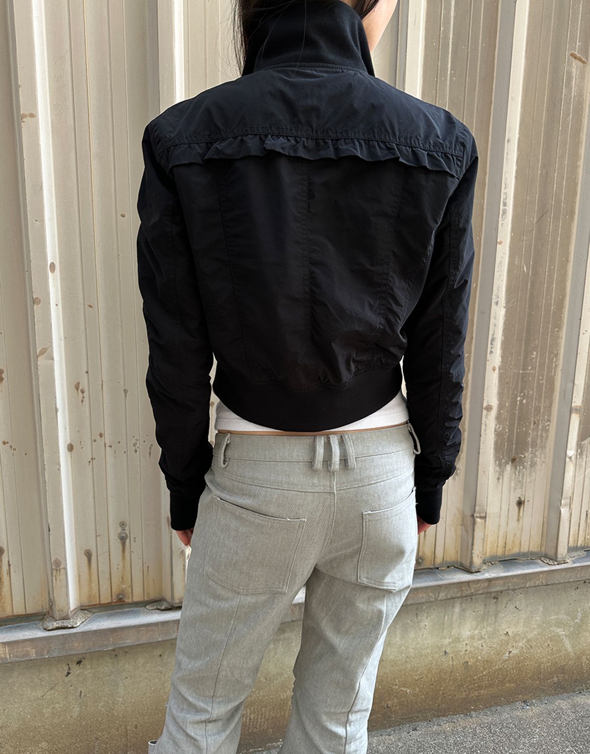 리게(RIGHE) SHIRRING JACKET BLACK