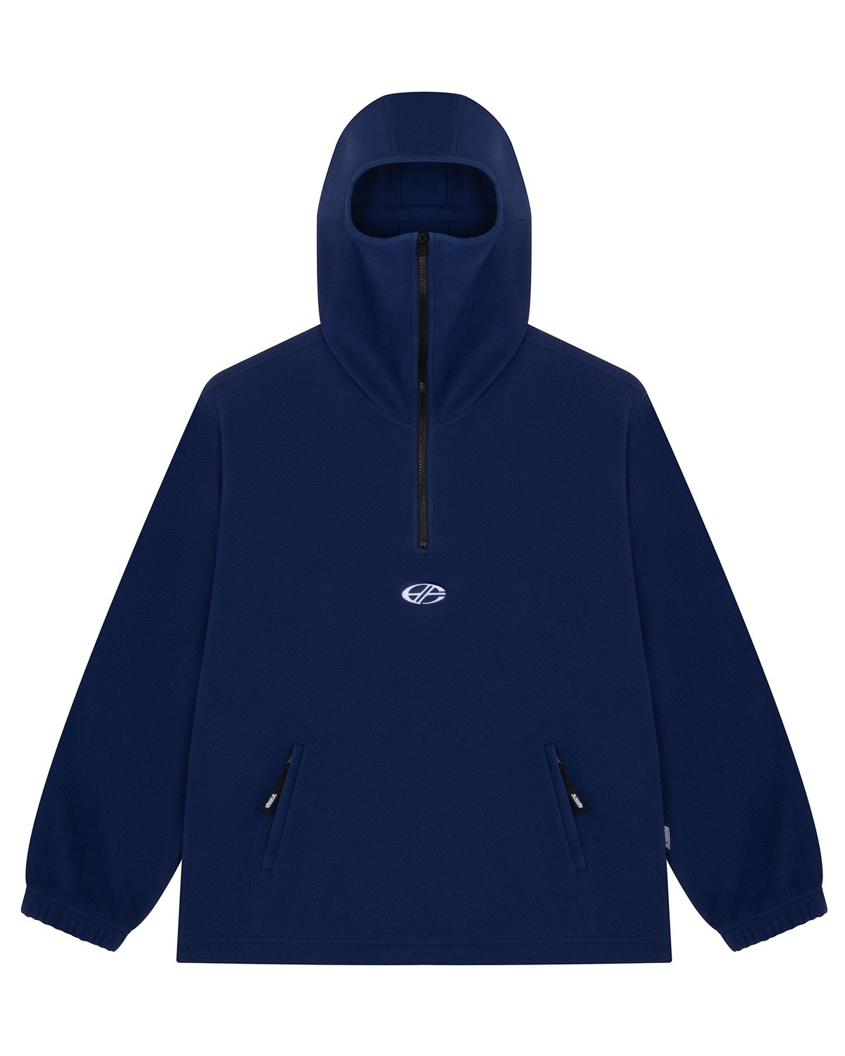 현피트(HYUNFIT) BALACLAVA HALF ZIP-UP HOODED-[NAVY]