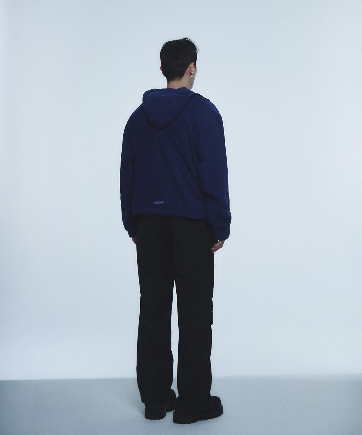 현피트(HYUNFIT) BALACLAVA HALF ZIP-UP HOODED-[NAVY]