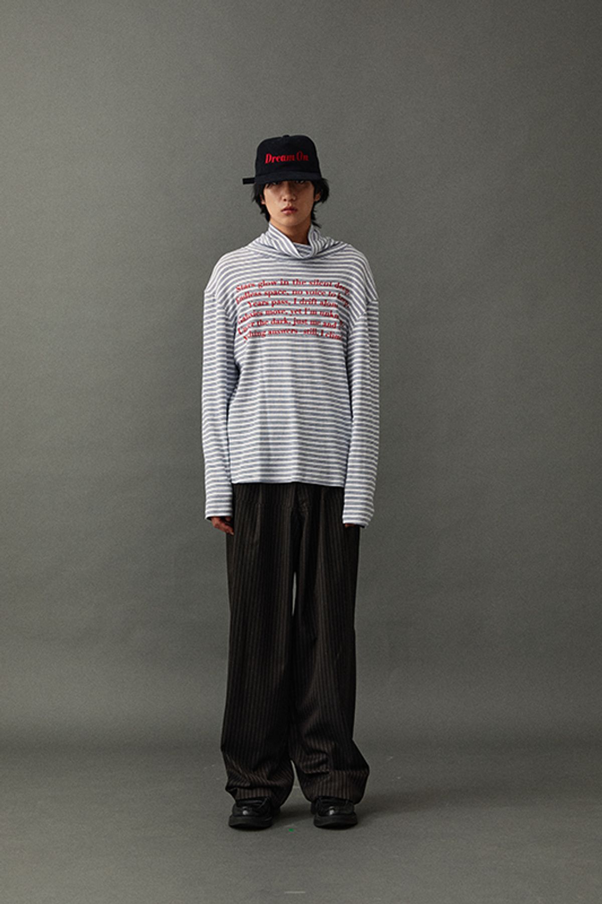 세이건(SEYGUN) STILL, I CLIMB_TURTLE NECK STRIPED SHIRT
