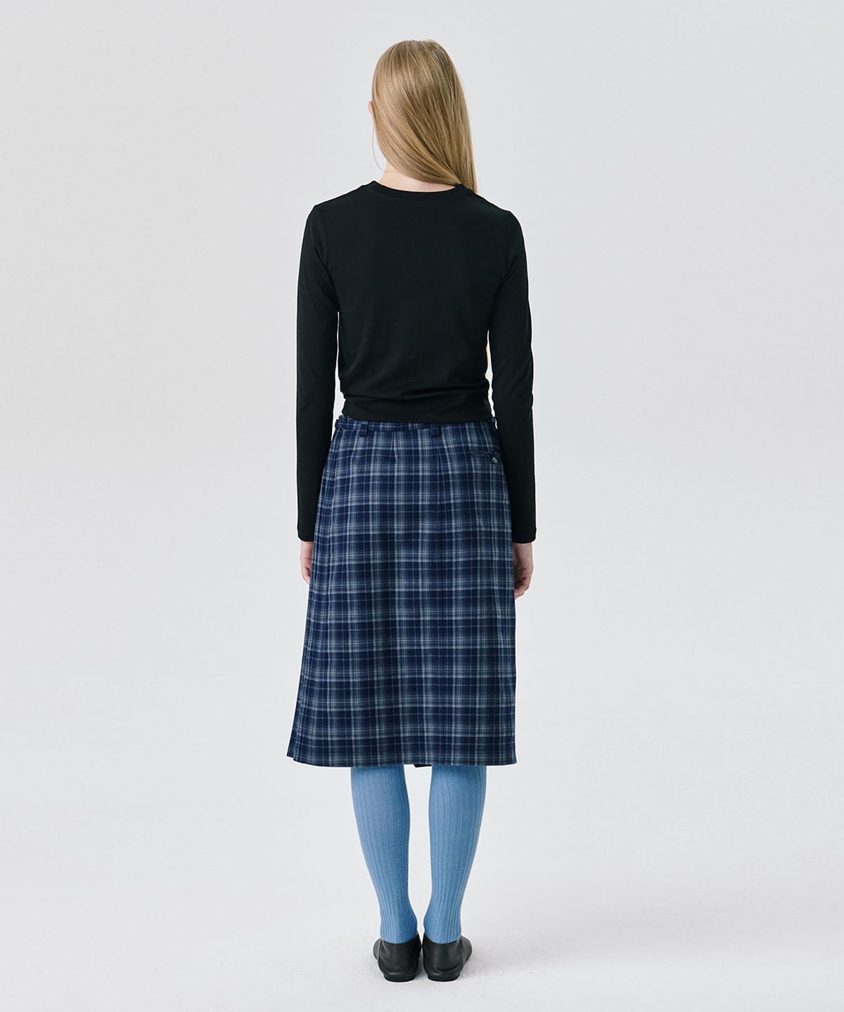 분더캄머(WNDERKAMMER) 25 Pleats Skirt_Navy(25 플리츠 스커트_네이비)